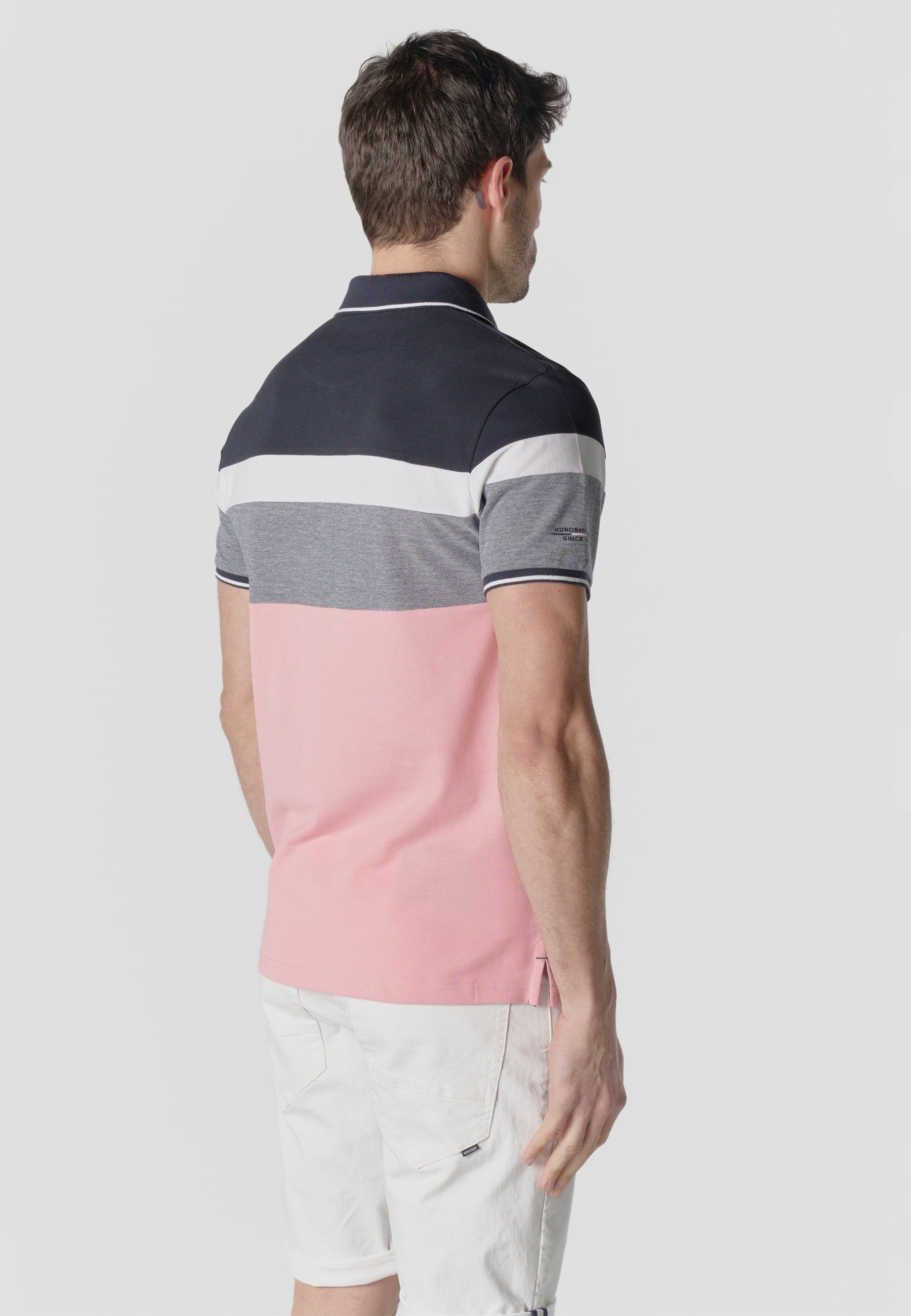 Polo Hombre Manga Corta Piqué Rayas Náutico – Koroshi 2611PC14
