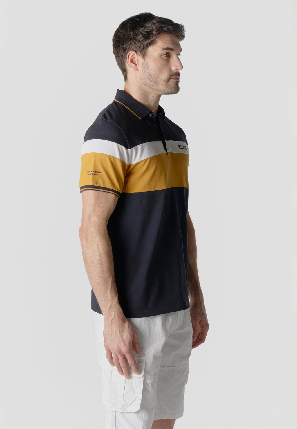 Polo Hombre Manga Corta Piqué Rayas Náutico – Koroshi 2611PC14