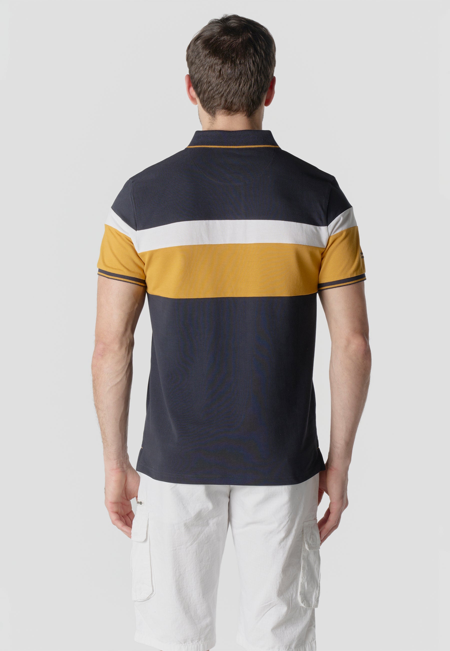 Polo Hombre Manga Corta Piqué Rayas Náutico – Koroshi 2611PC14