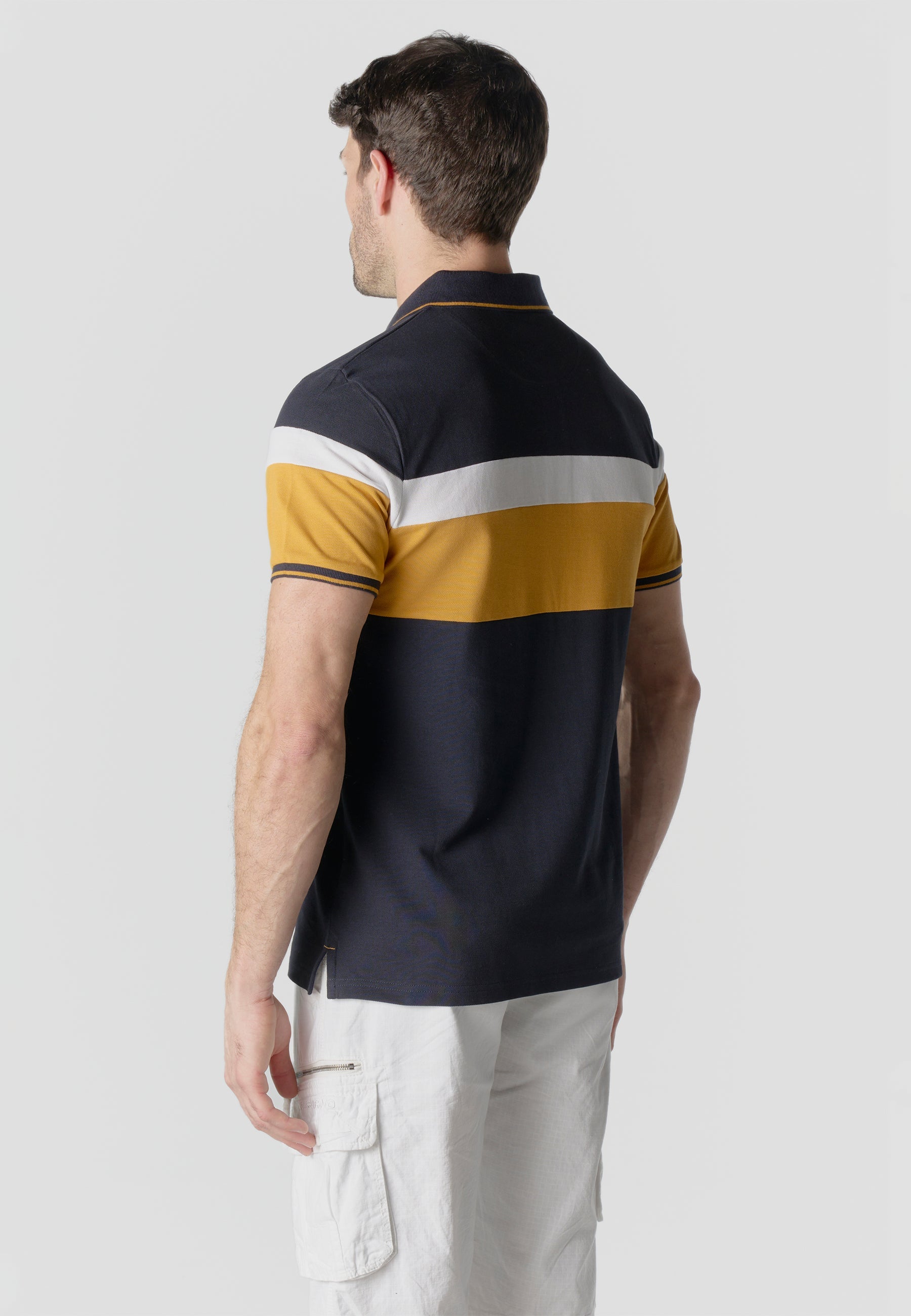 Polo Hombre Manga Corta Piqué Rayas Náutico – Koroshi 2611PC14