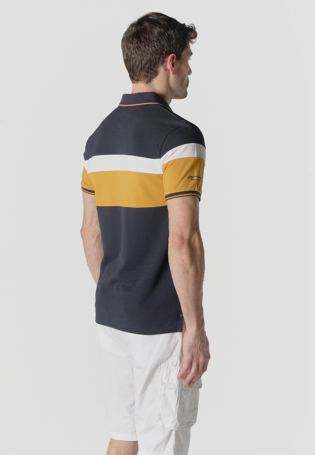 Polo Hombre Manga Corta Piqué Rayas Náutico – Koroshi 2611PC14