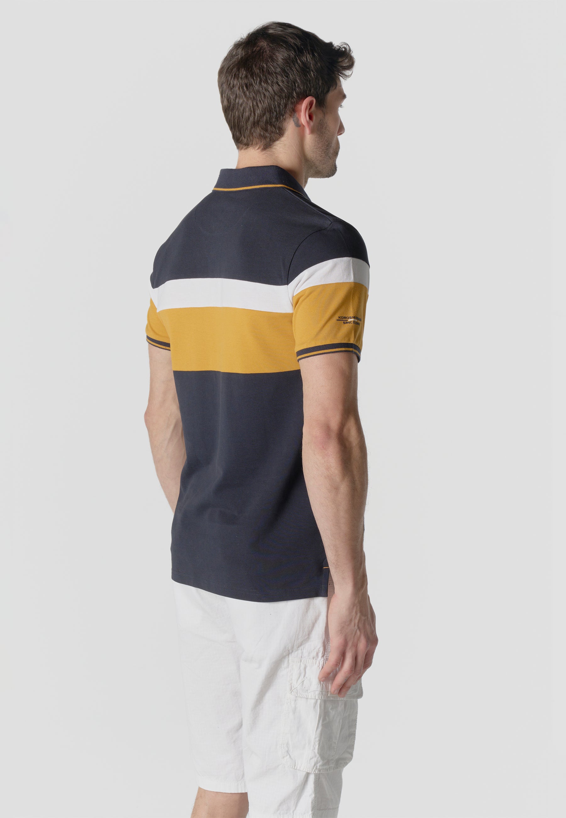 Polo Hombre Manga Corta Piqué Rayas Náutico – Koroshi 2611PC14