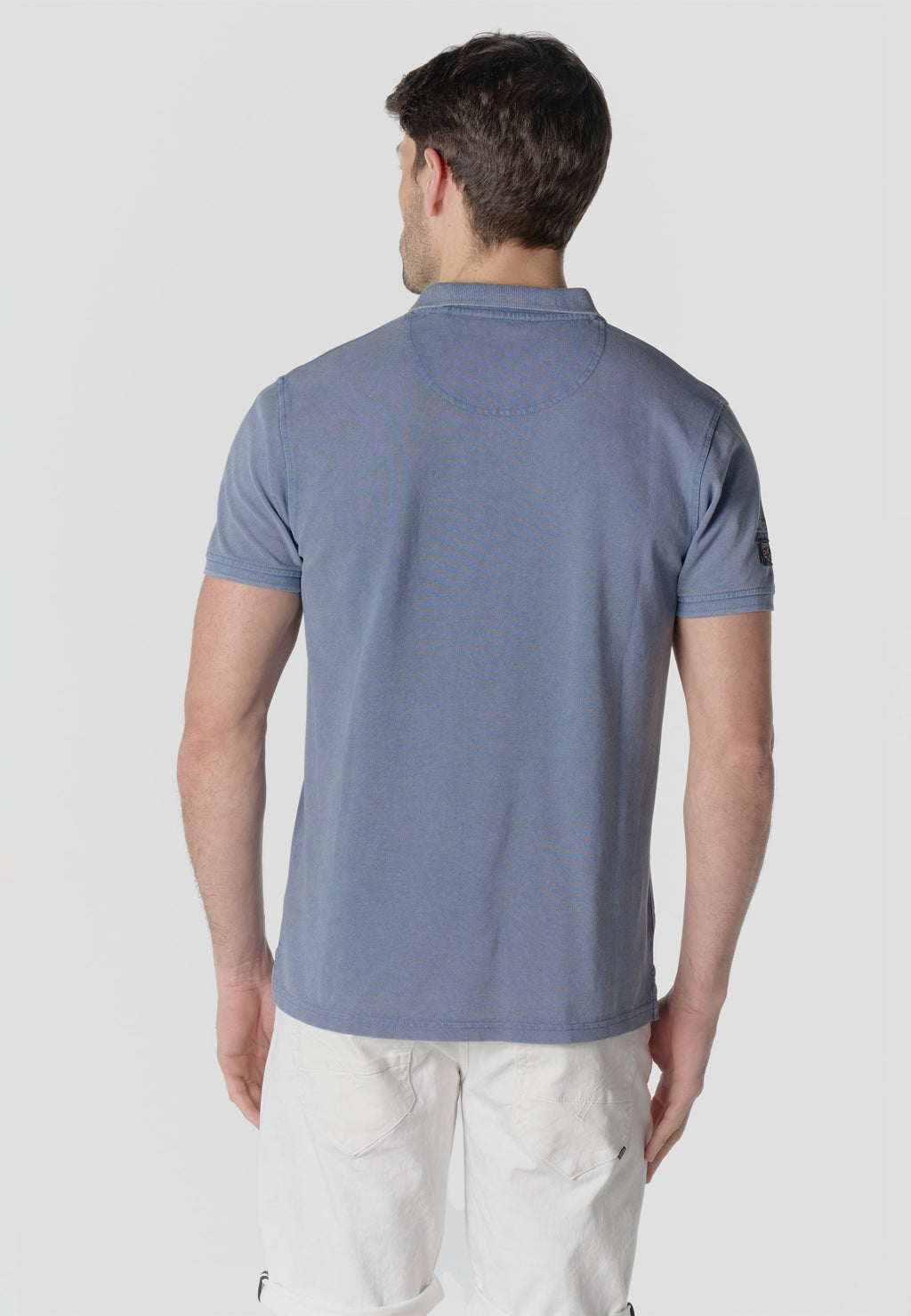 Polo Hombre Manga Corta Piqué Lavado Maxi Print Índigo – Koroshi