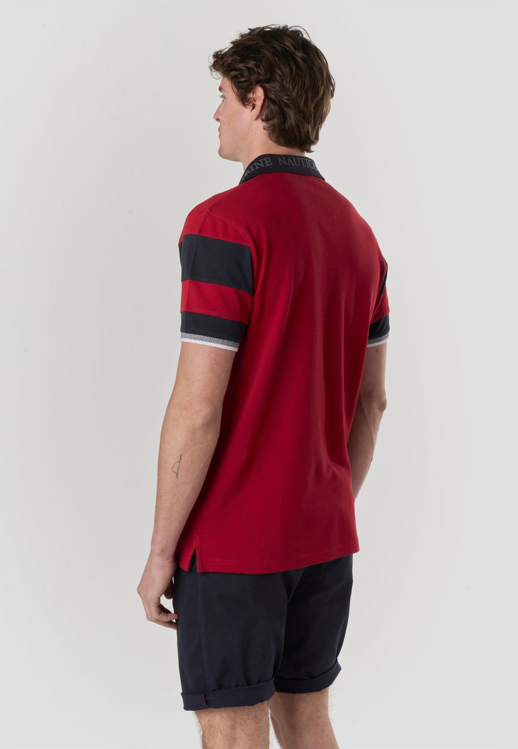 Polo Hombre Manga Corta Piqué Rayas Náutico – Koroshi 2611PC21