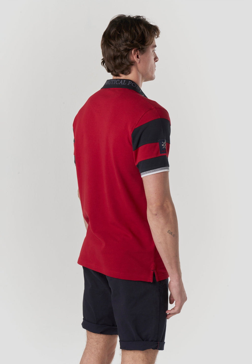 Polo Hombre Manga Corta Piqué Rayas Náutico – Koroshi 2611PC21