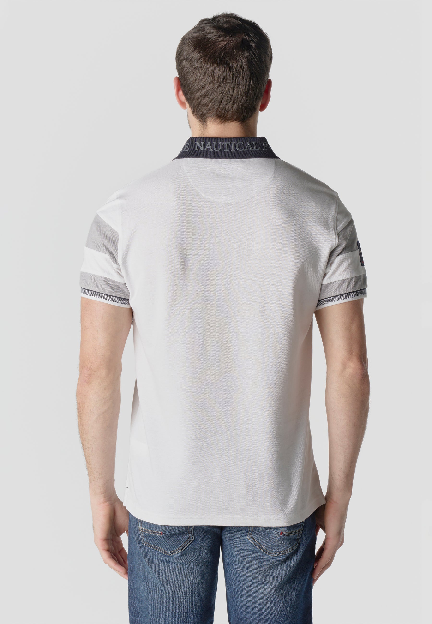 Polo Hombre Manga Corta Piqué Rayas Náutico – Koroshi 2611PC21