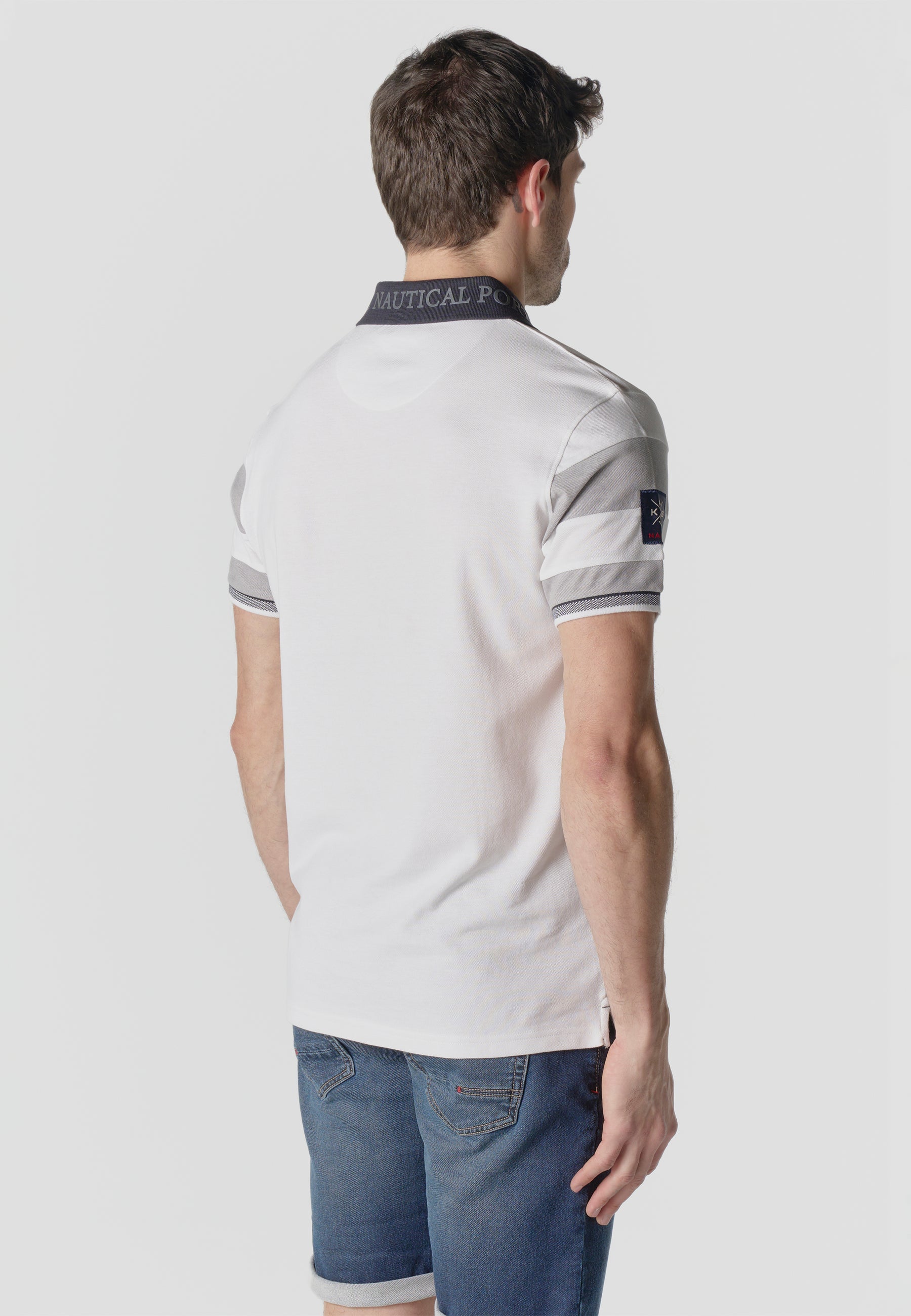 Polo Hombre Manga Corta Piqué Rayas Náutico – Koroshi 2611PC21