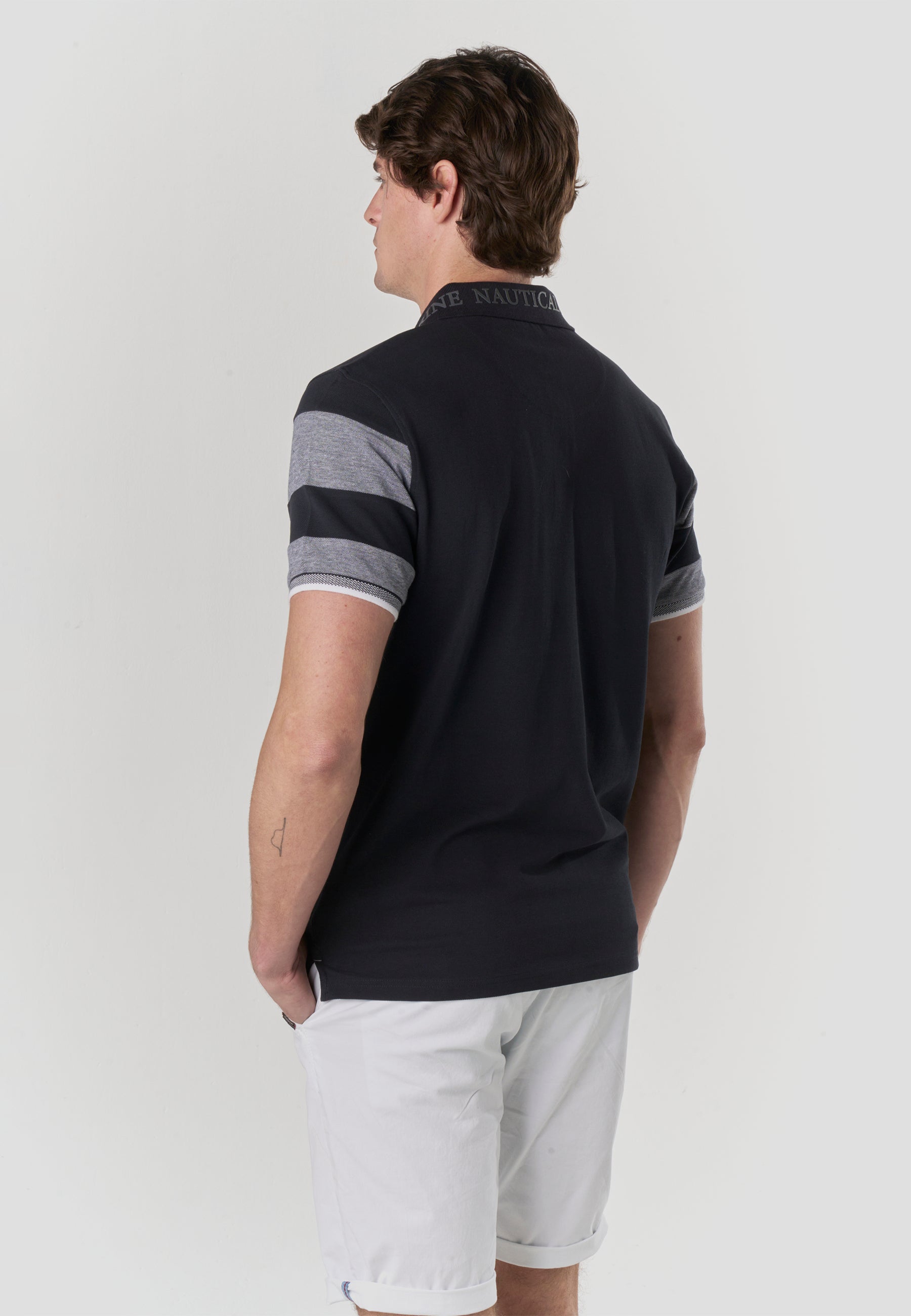 Polo Hombre Manga Corta Piqué Rayas Náutico – Koroshi 2611PC21
