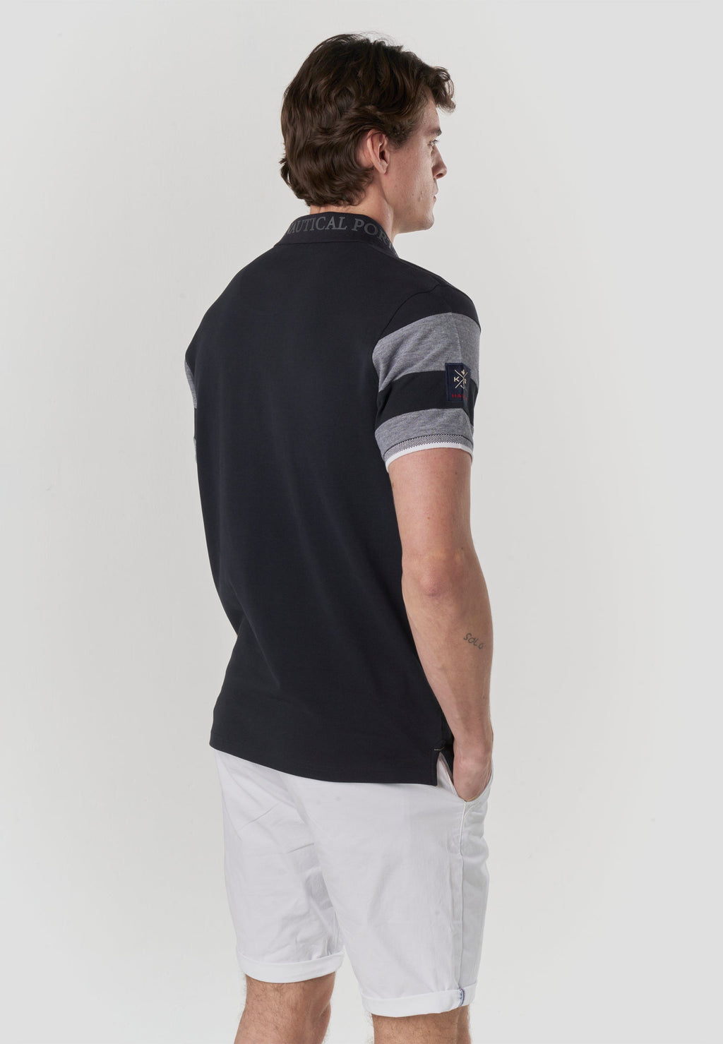 Polo Hombre Manga Corta Piqué Rayas Náutico – Koroshi 2611PC21
