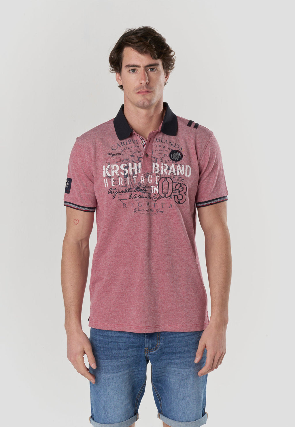 Polo Hombre Manga Corta Náutico Bordado Algodón – Koroshi 2611PC22