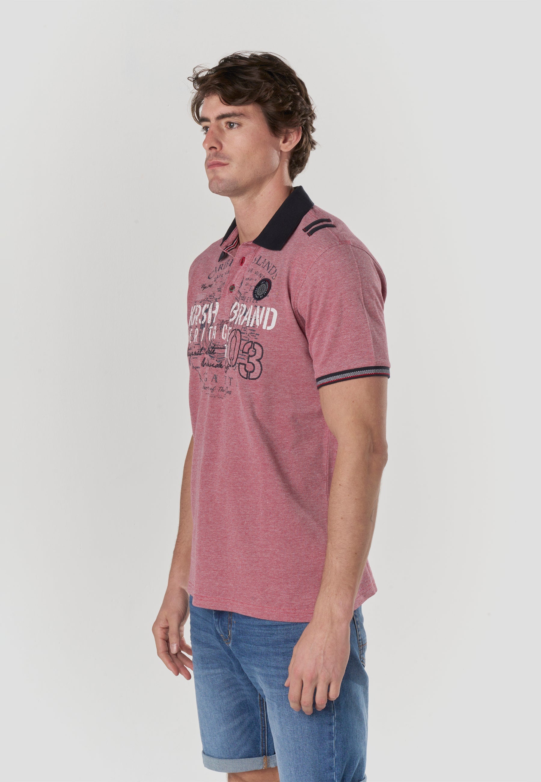 Polo Hombre Manga Corta Náutico Bordado Algodón – Koroshi 2611PC22
