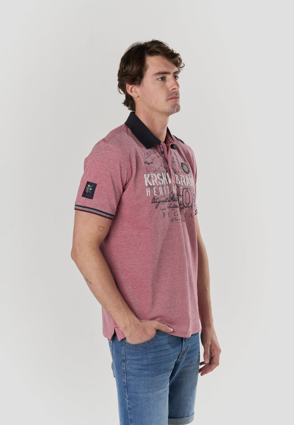 Polo Hombre Manga Corta Náutico Bordado Algodón – Koroshi 2611PC22