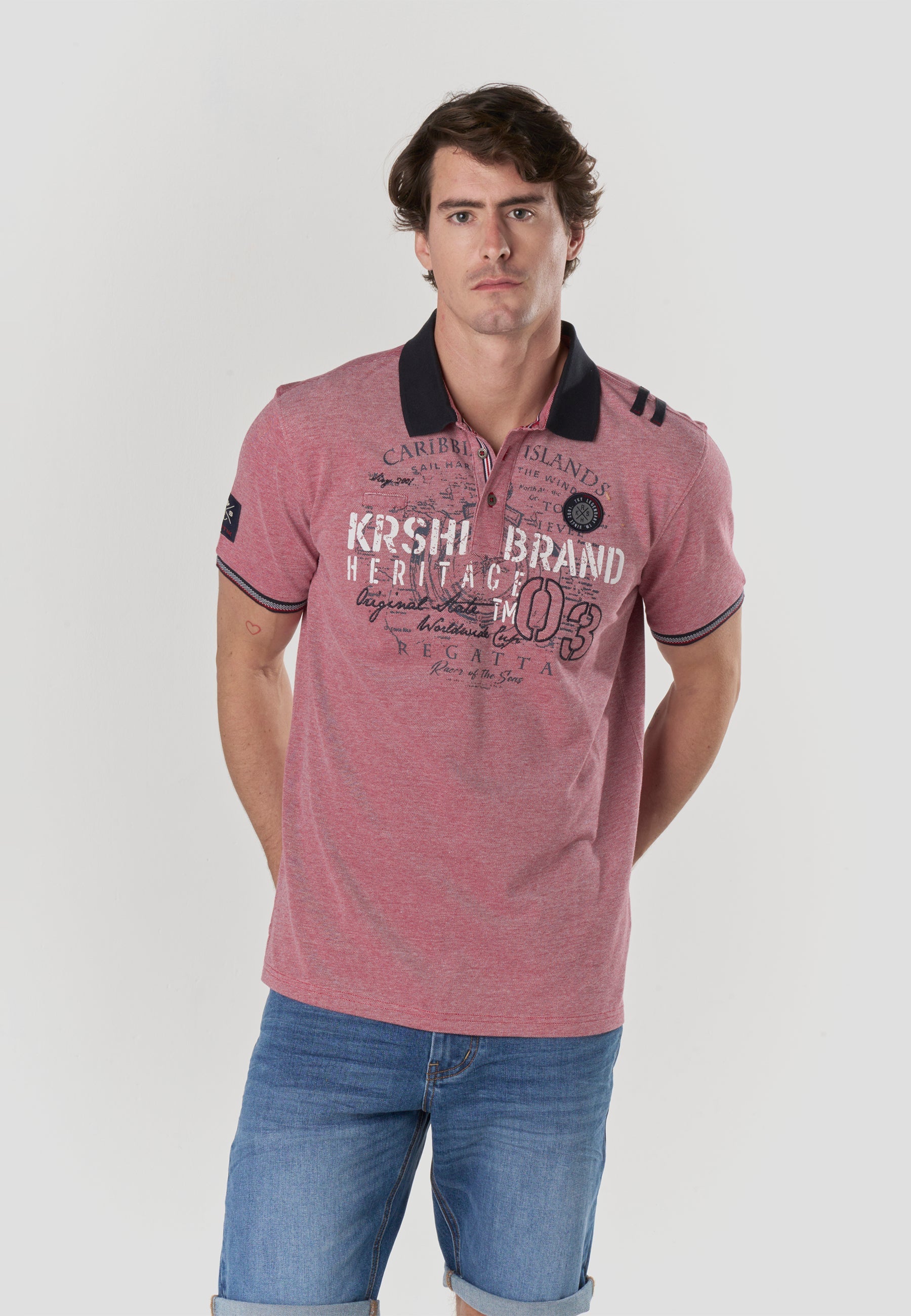 Polo Hombre Manga Corta Náutico Bordado Algodón – Koroshi 2611PC22