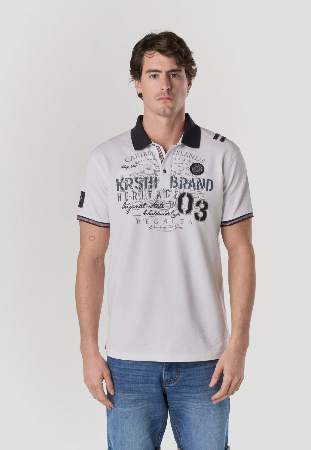 Polo Hombre Manga Corta Náutico Bordado Algodón – Koroshi 2611PC22