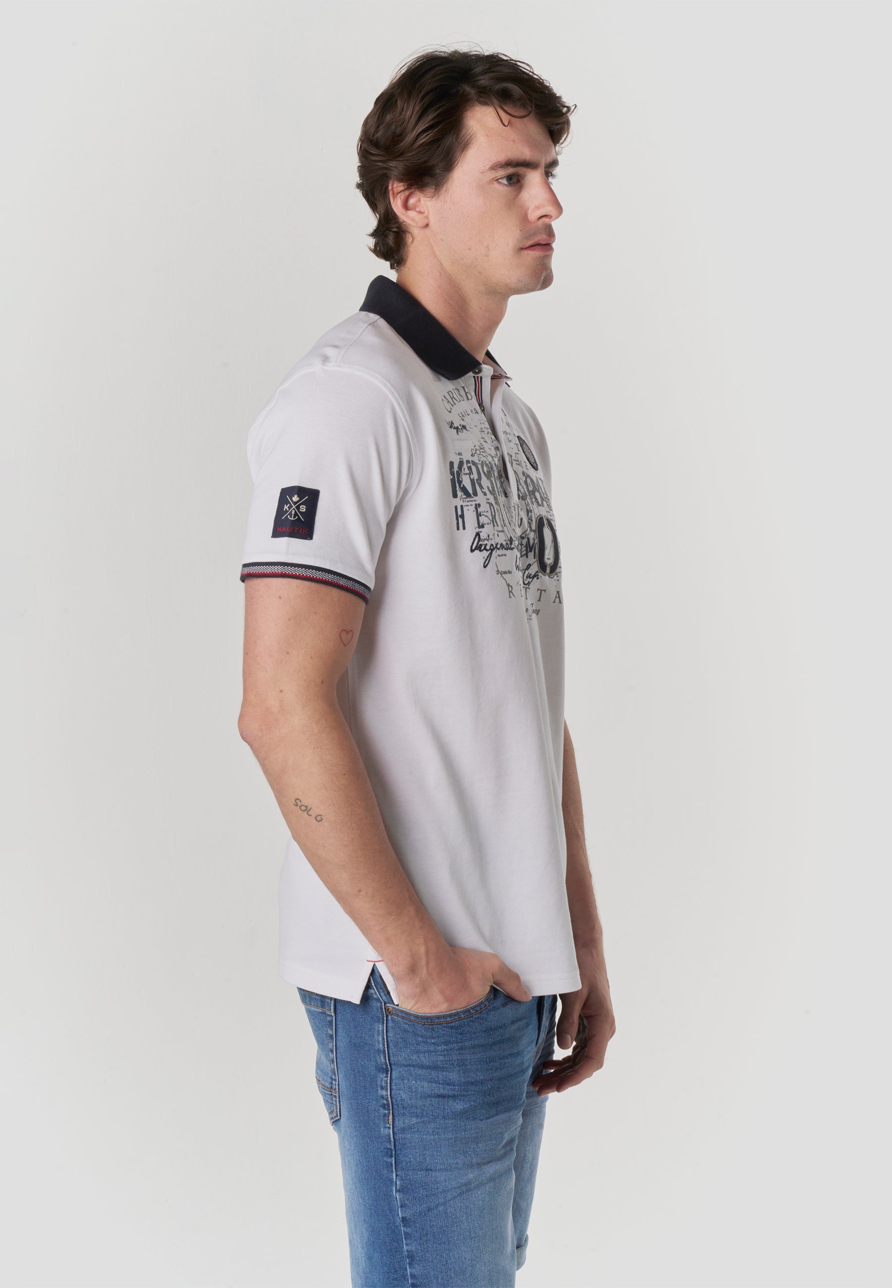Polo Hombre Manga Corta Náutico Bordado Algodón – Koroshi 2611PC22