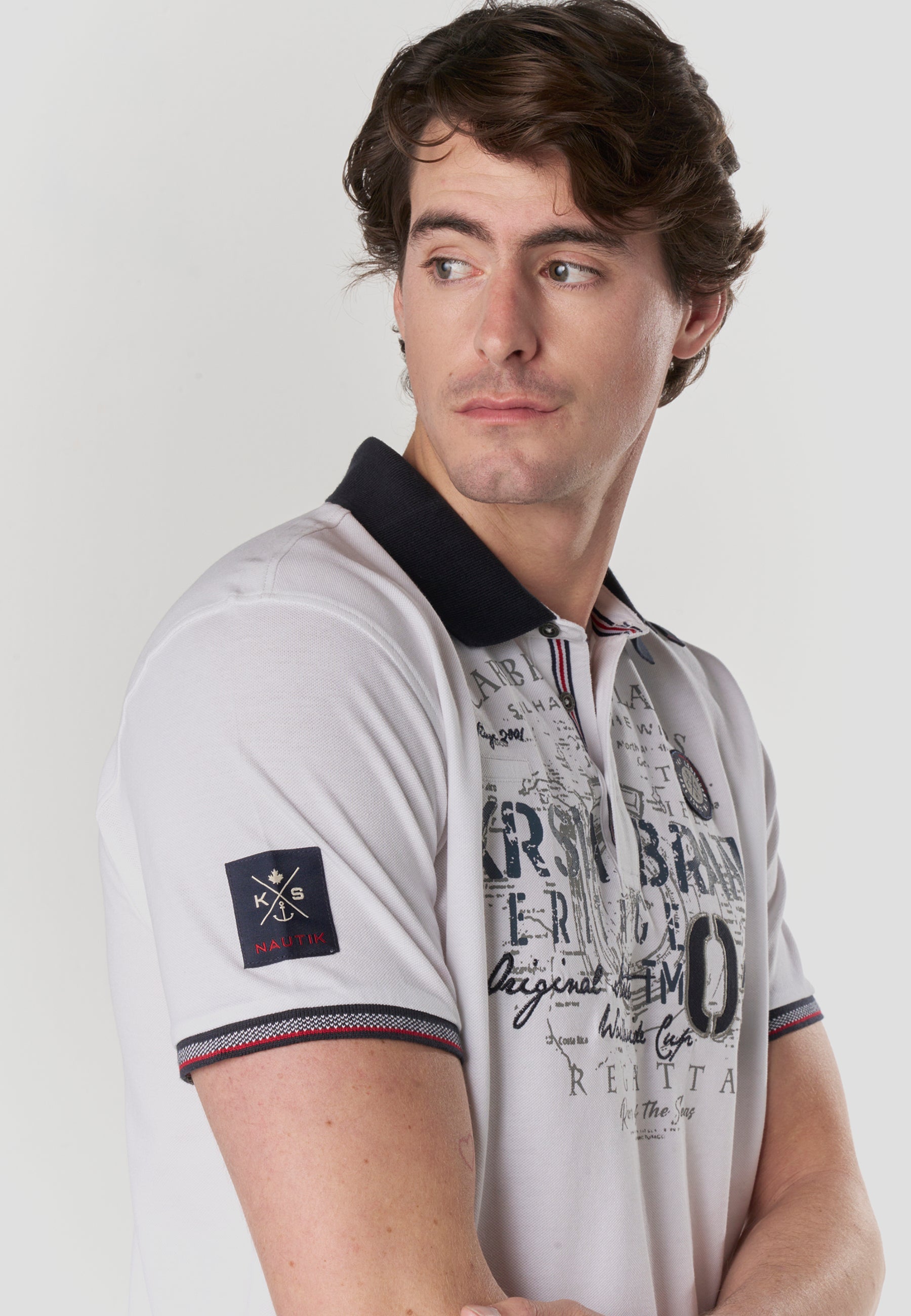 Polo Hombre Manga Corta Náutico Bordado Algodón – Koroshi 2611PC22
