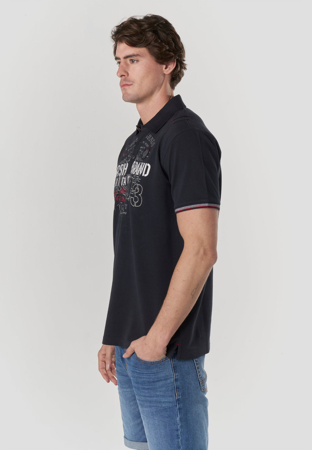 Polo Hombre Manga Corta Náutico Bordado Algodón – Koroshi 2611PC22
