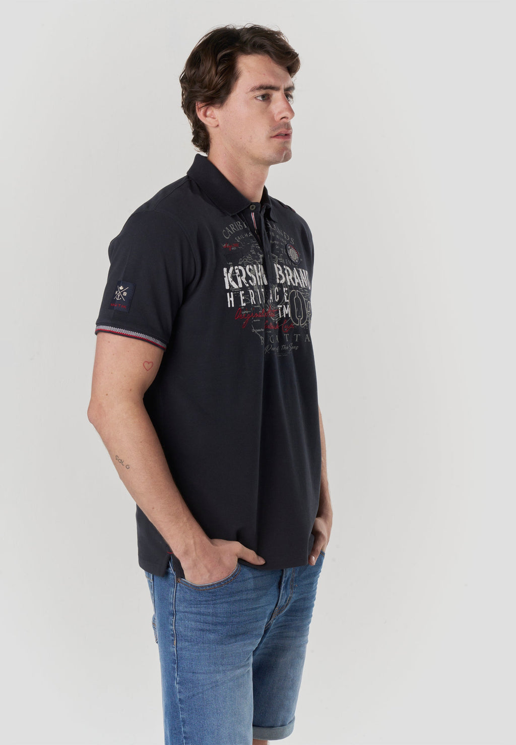 Polo Hombre Manga Corta Náutico Bordado Algodón – Koroshi 2611PC22