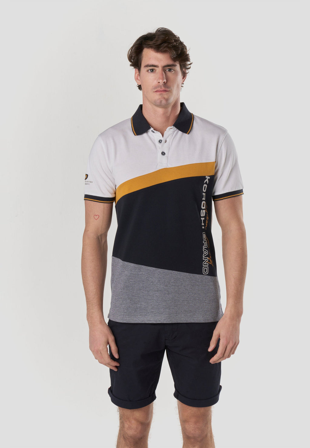 Polo Hombre Manga Corta Color Block Náutico – Koroshi 2611PC24