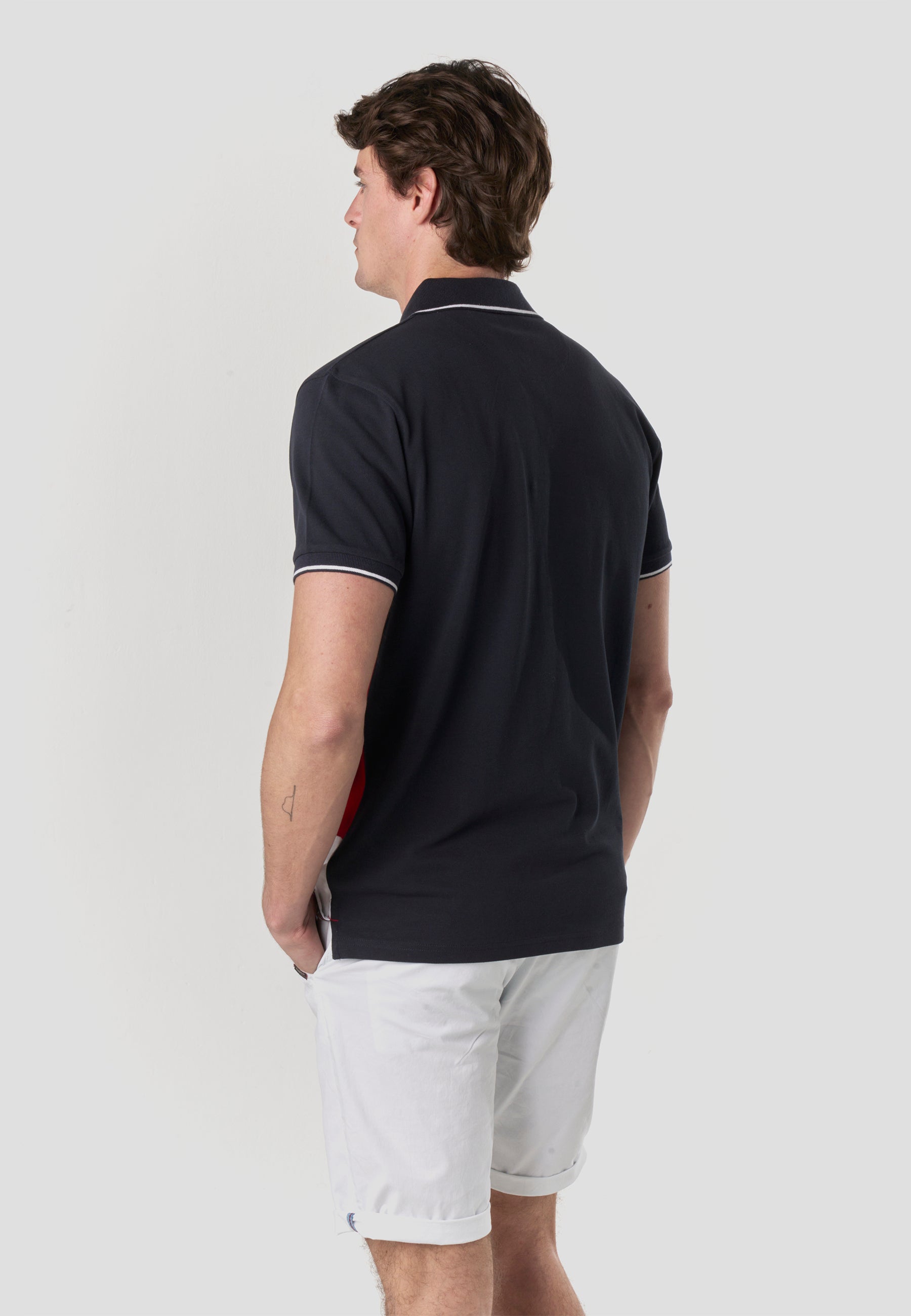 Polo Hombre Manga Corta Color Block Náutico – Koroshi 2611PC24
