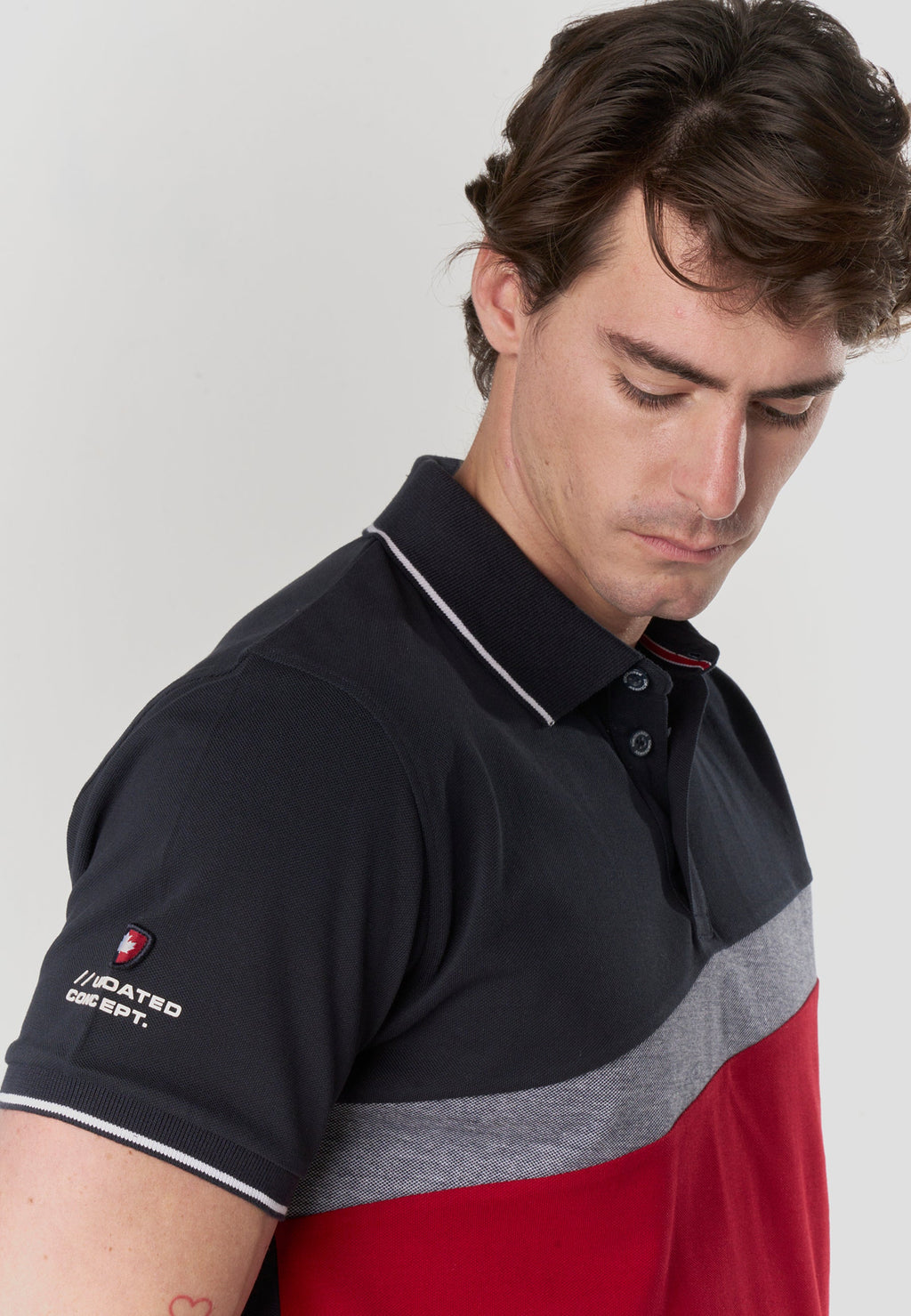 Polo Hombre Manga Corta Color Block Náutico – Koroshi 2611PC24