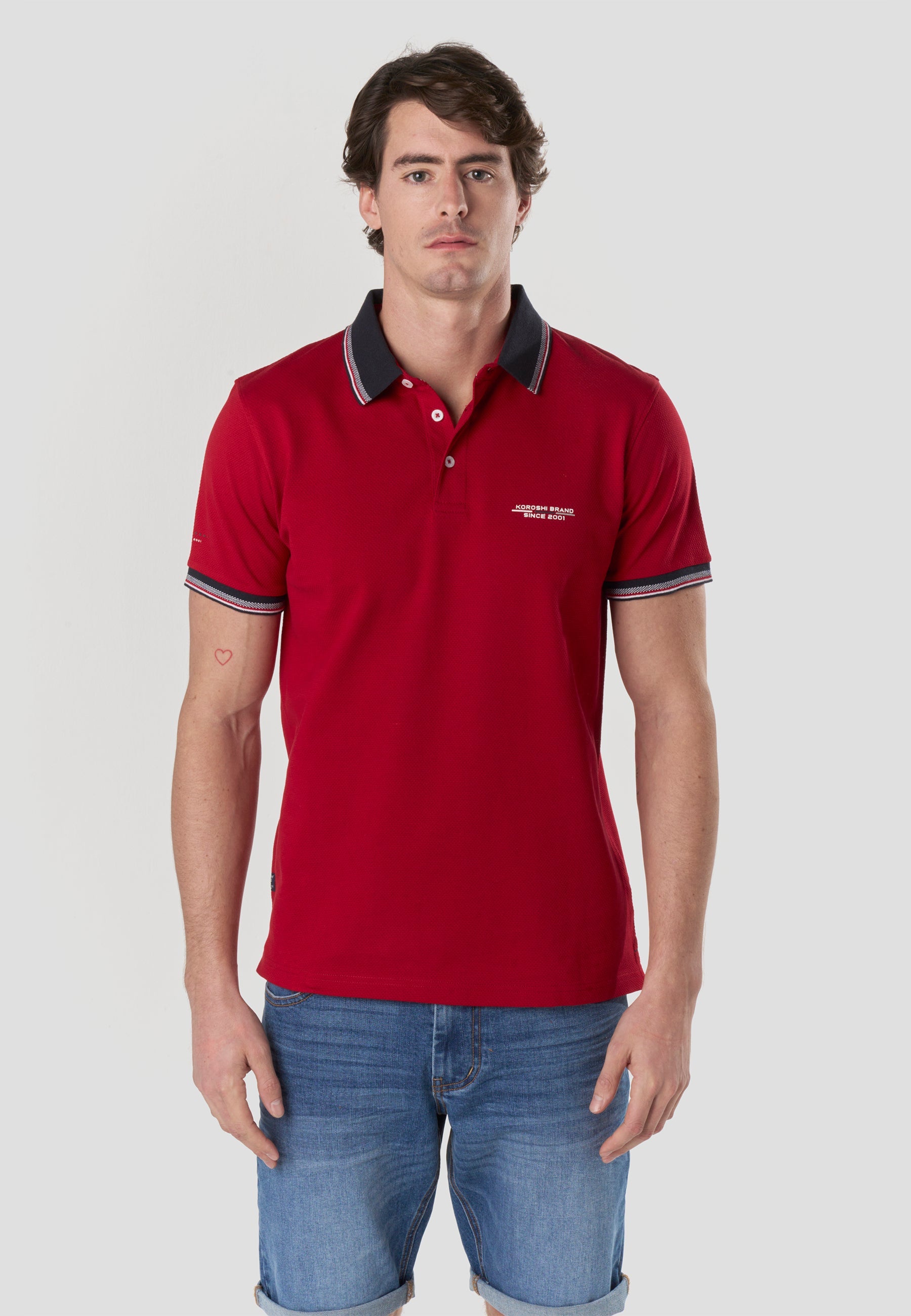 Polo Hombre Manga Corta Náutico Algodón – Koroshi 2611PC26