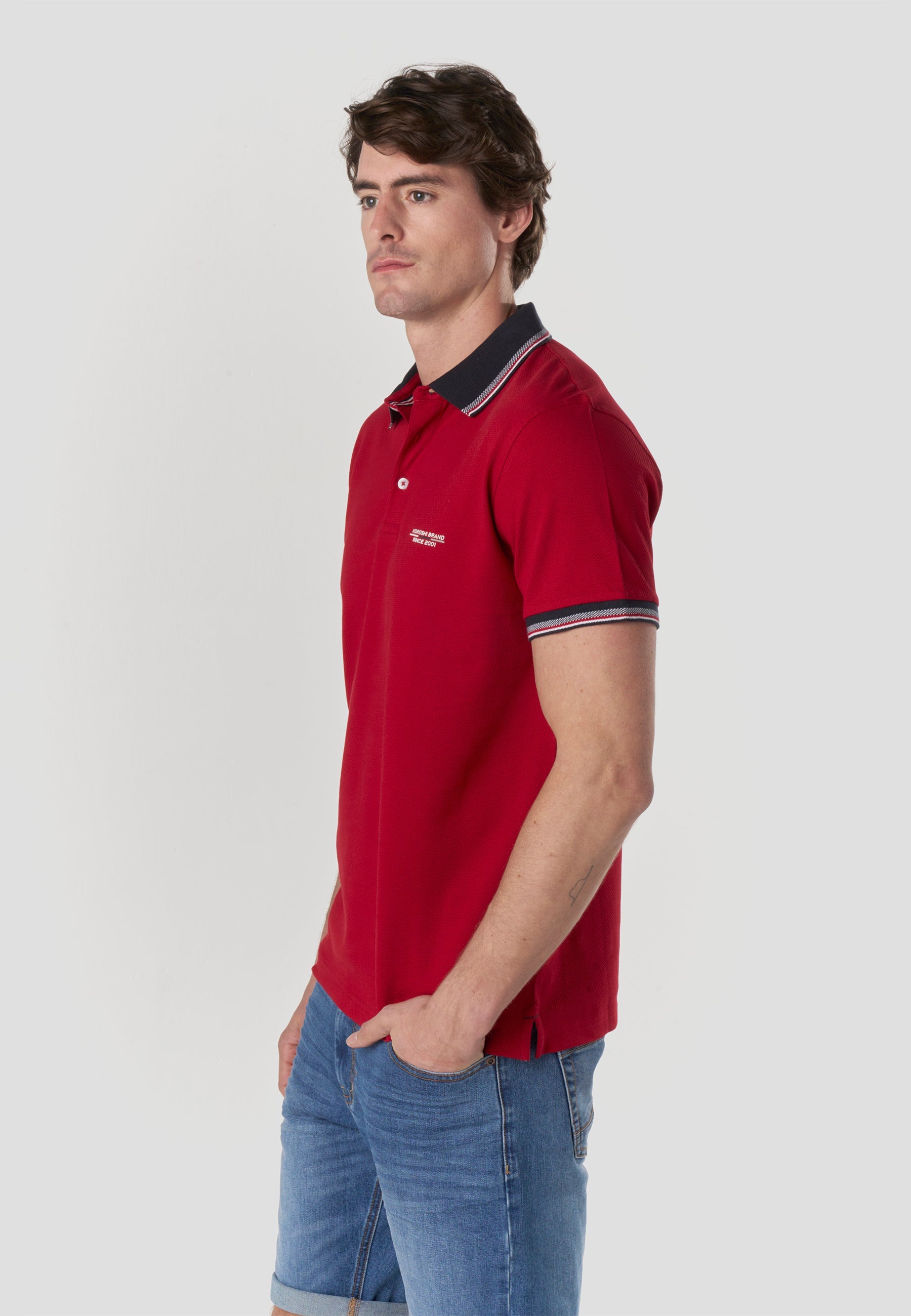 Polo Hombre Manga Corta Náutico Algodón – Koroshi 2611PC26