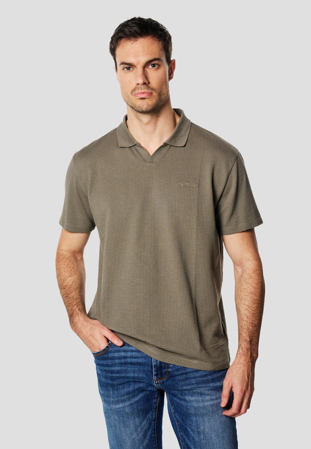 Polo Hombre Manga Corta Oversize Cuello Abierto Algodón – Koroshi 2611PC38