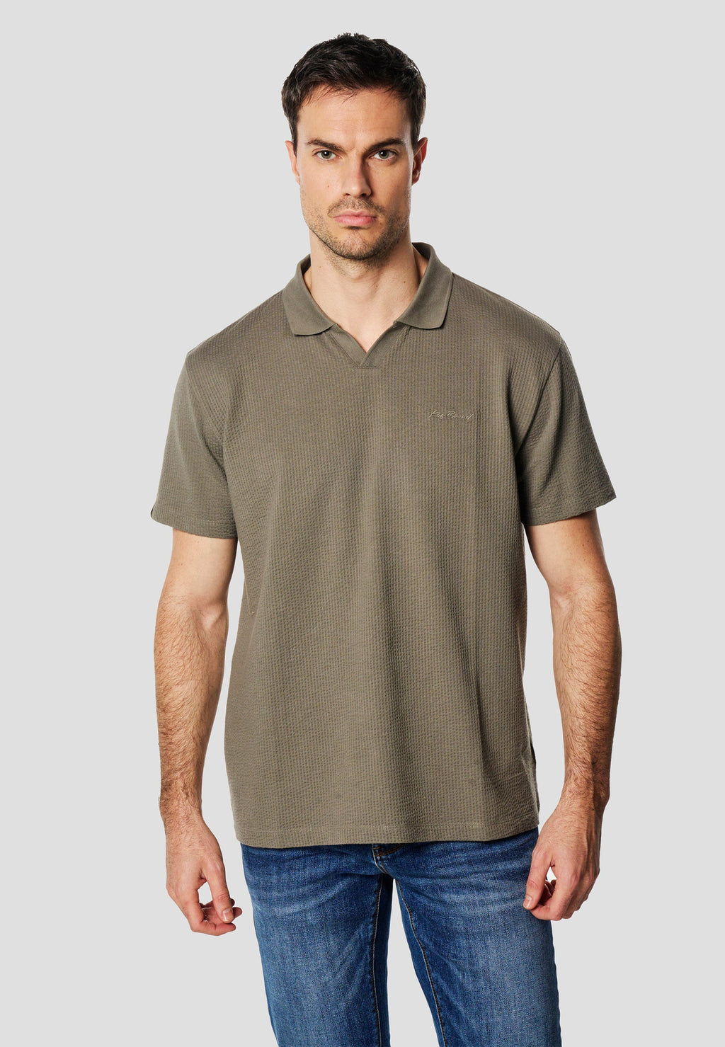 Polo Hombre Manga Corta Oversize Cuello Abierto Algodón – Koroshi 2611PC38