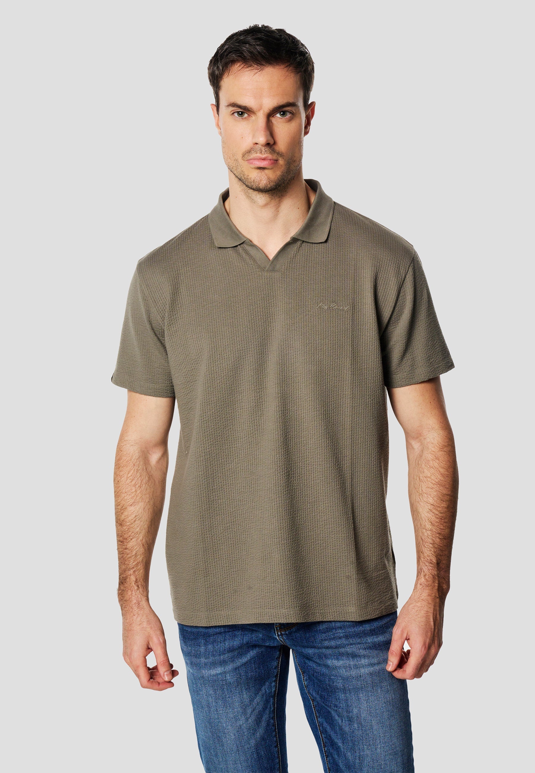Polo Hombre Manga Corta Oversize Cuello Abierto Algodón – Koroshi 2611PC38