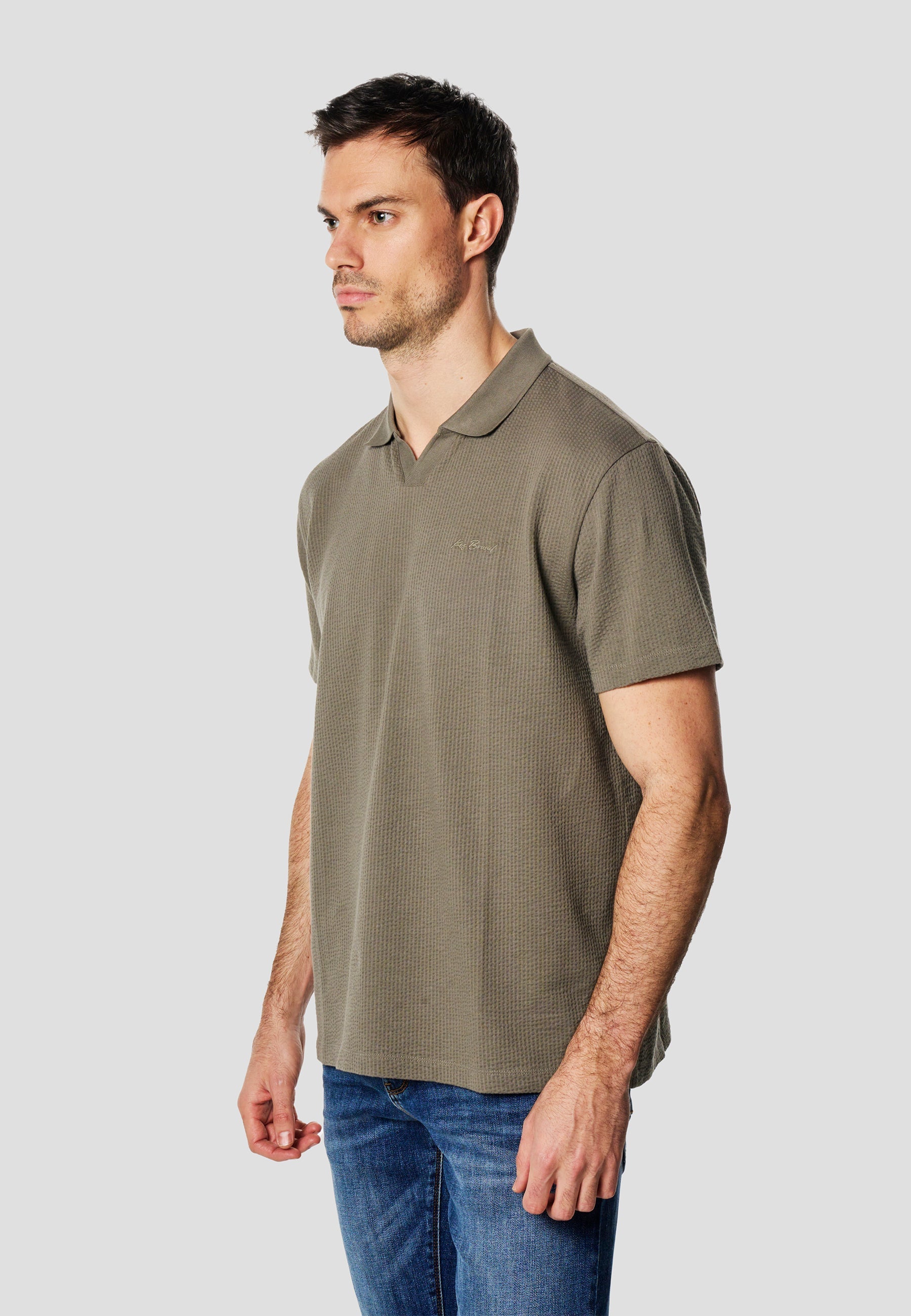 Polo Hombre Manga Corta Oversize Cuello Abierto Algodón – Koroshi 2611PC38