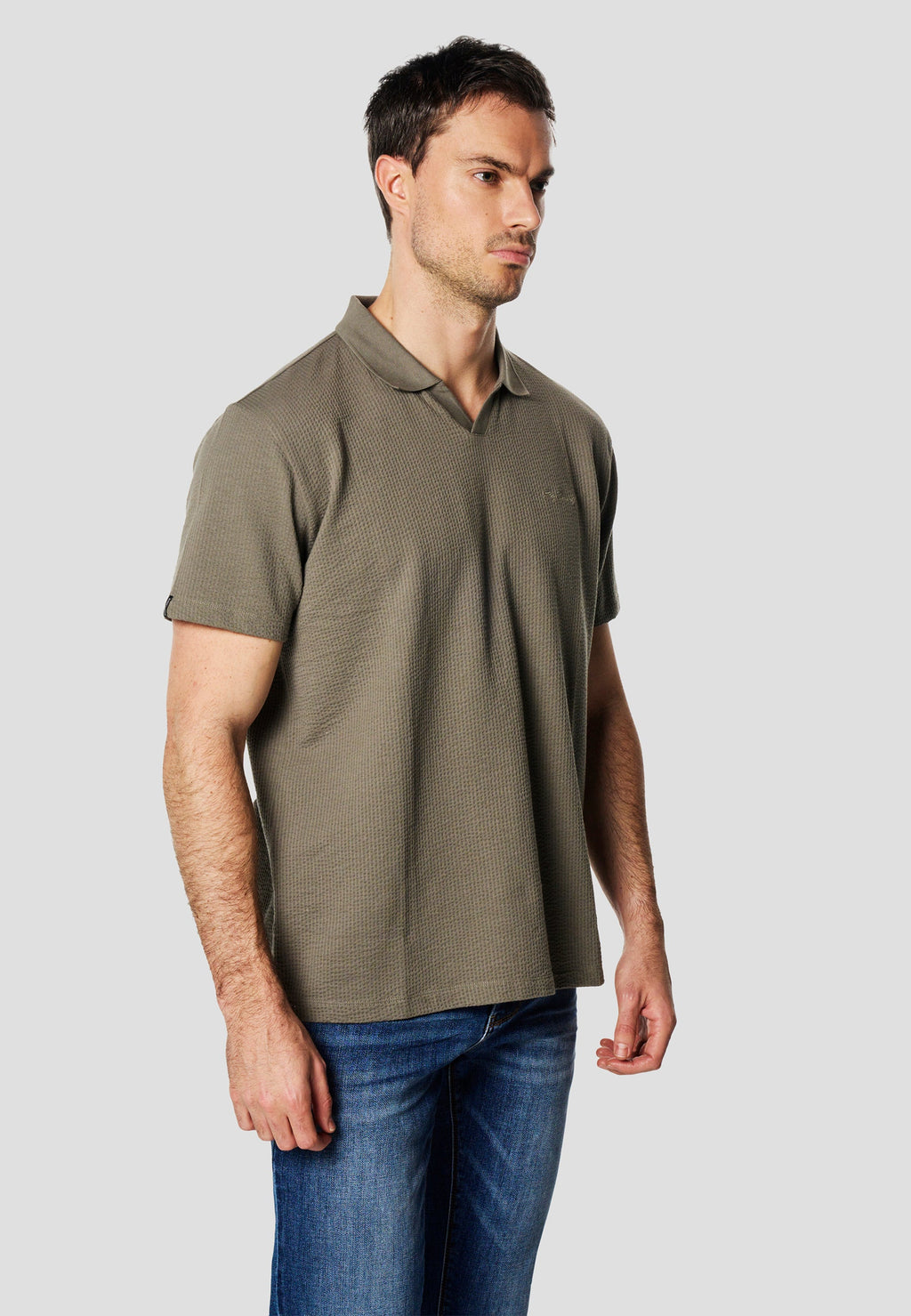 Polo Hombre Manga Corta Oversize Cuello Abierto Algodón – Koroshi 2611PC38