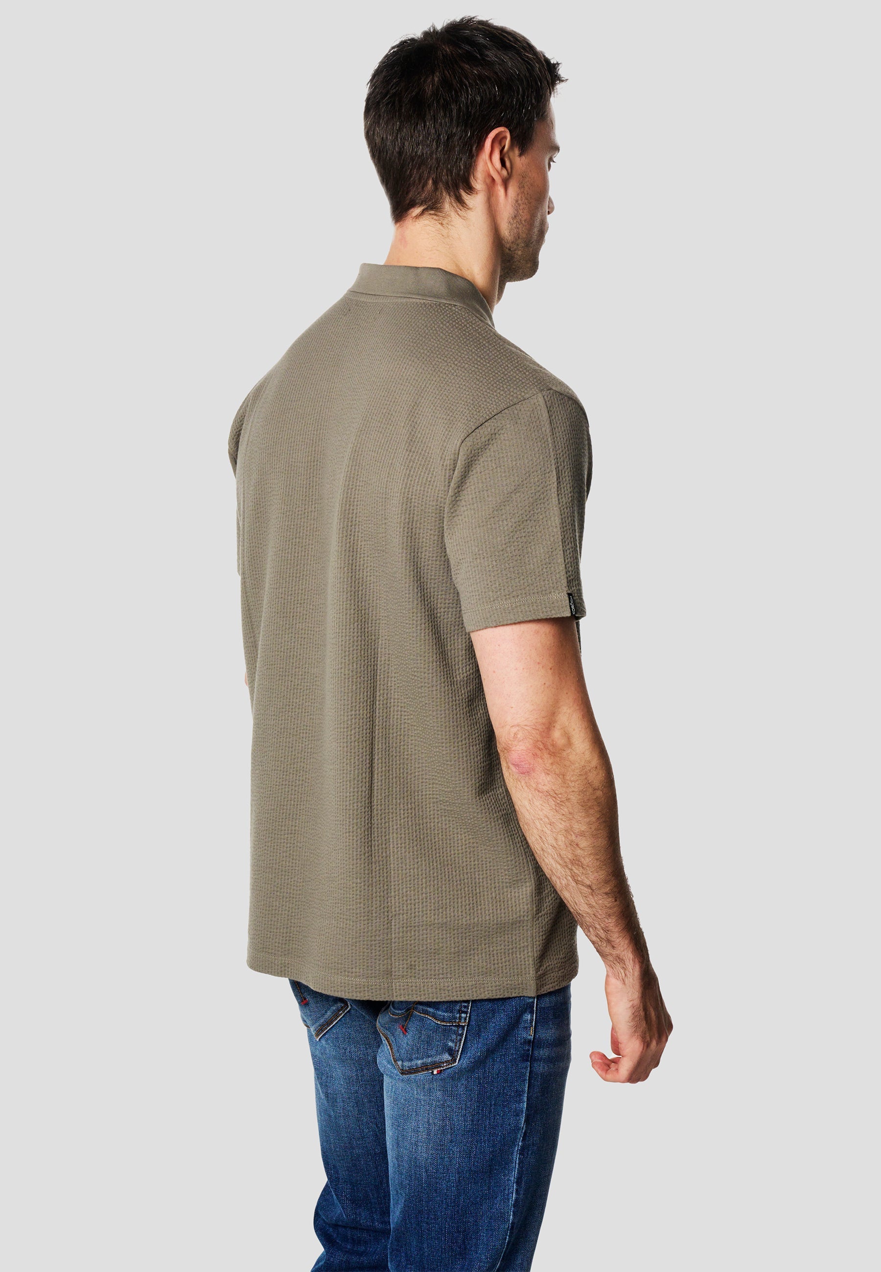 Polo Hombre Manga Corta Oversize Cuello Abierto Algodón – Koroshi 2611PC38