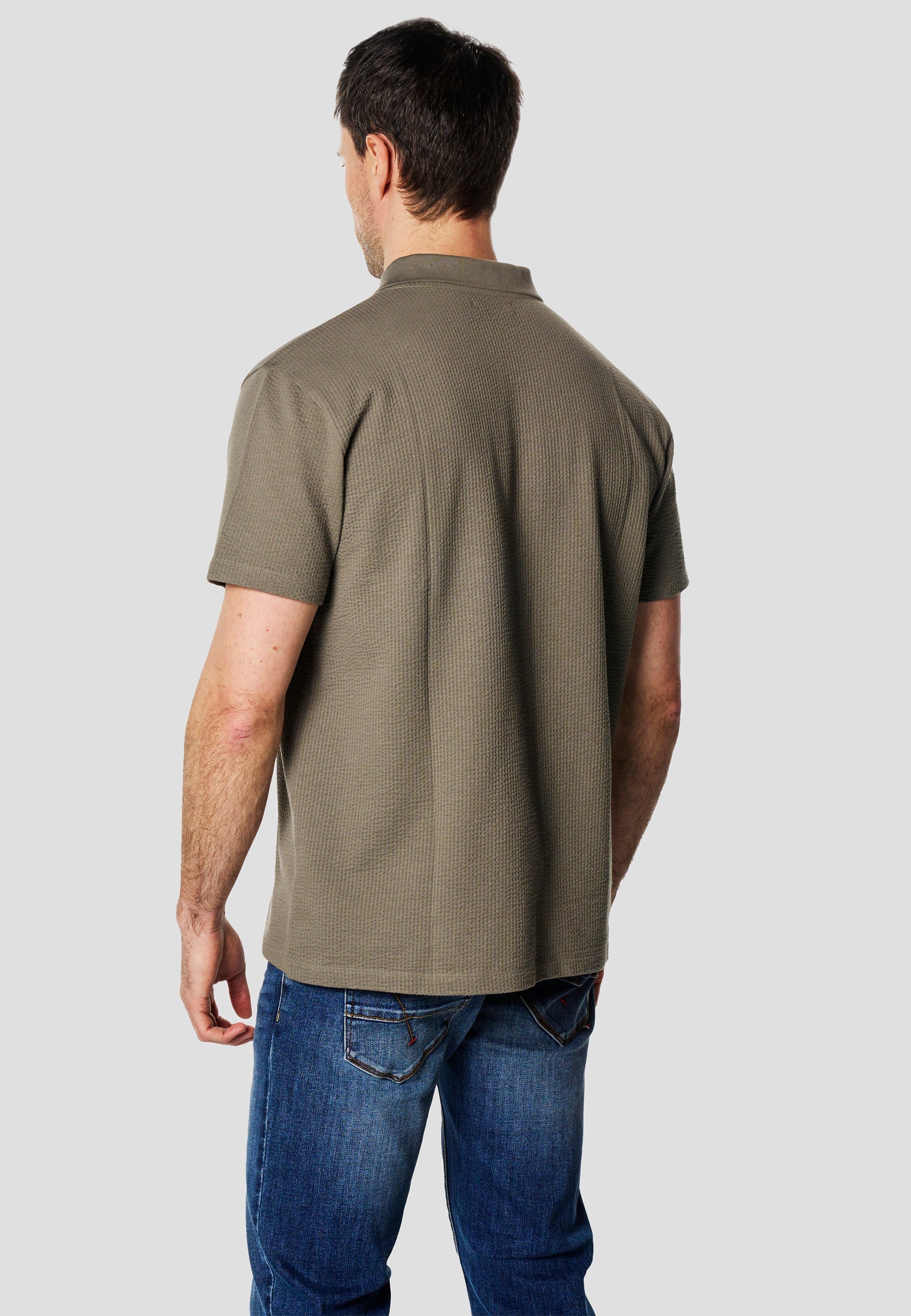 Polo Hombre Manga Corta Oversize Cuello Abierto Algodón – Koroshi 2611PC38