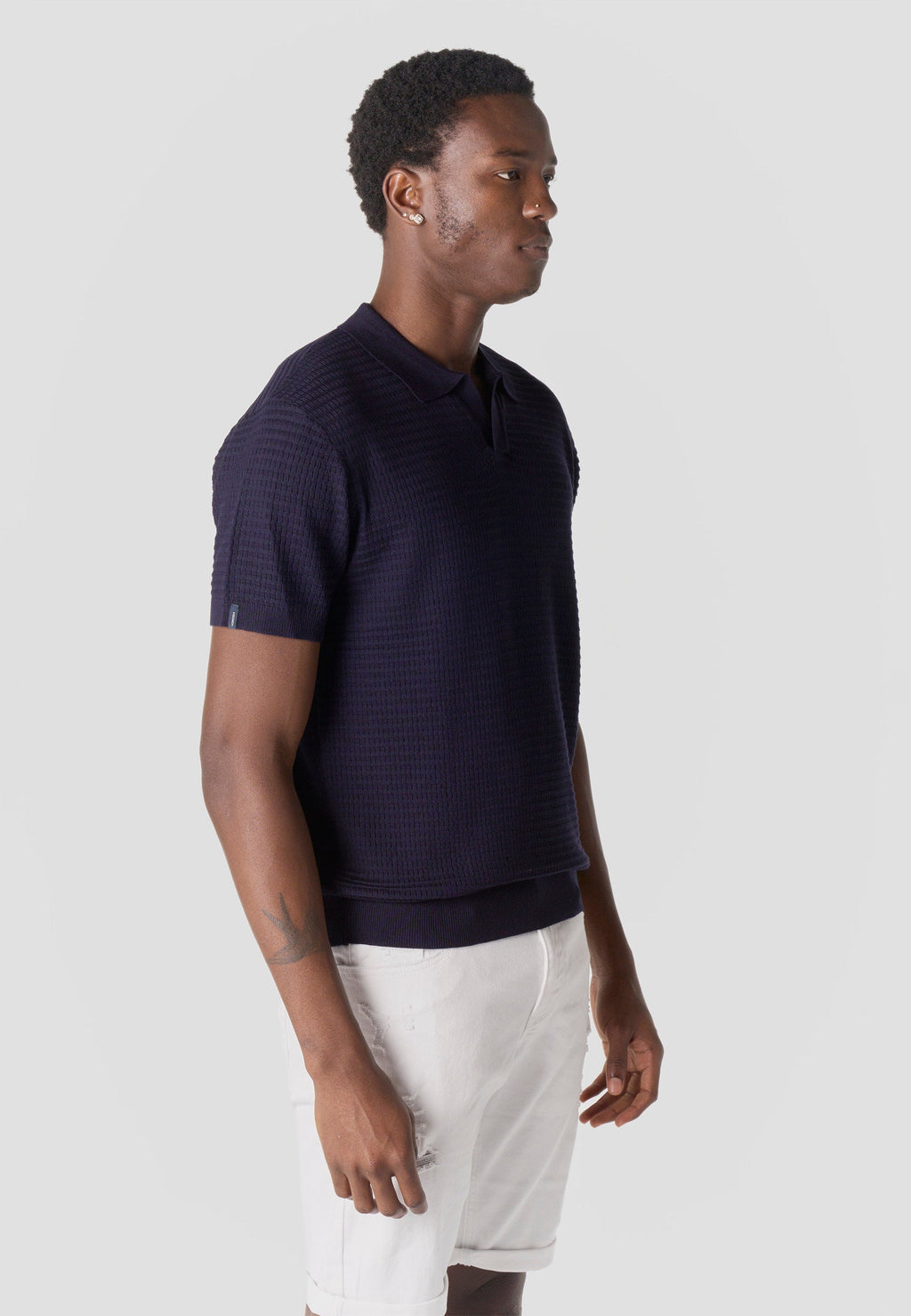 Polo Hombre Manga Corta Punto Estructura Cuello Abierto – Koroshi 2611PC47