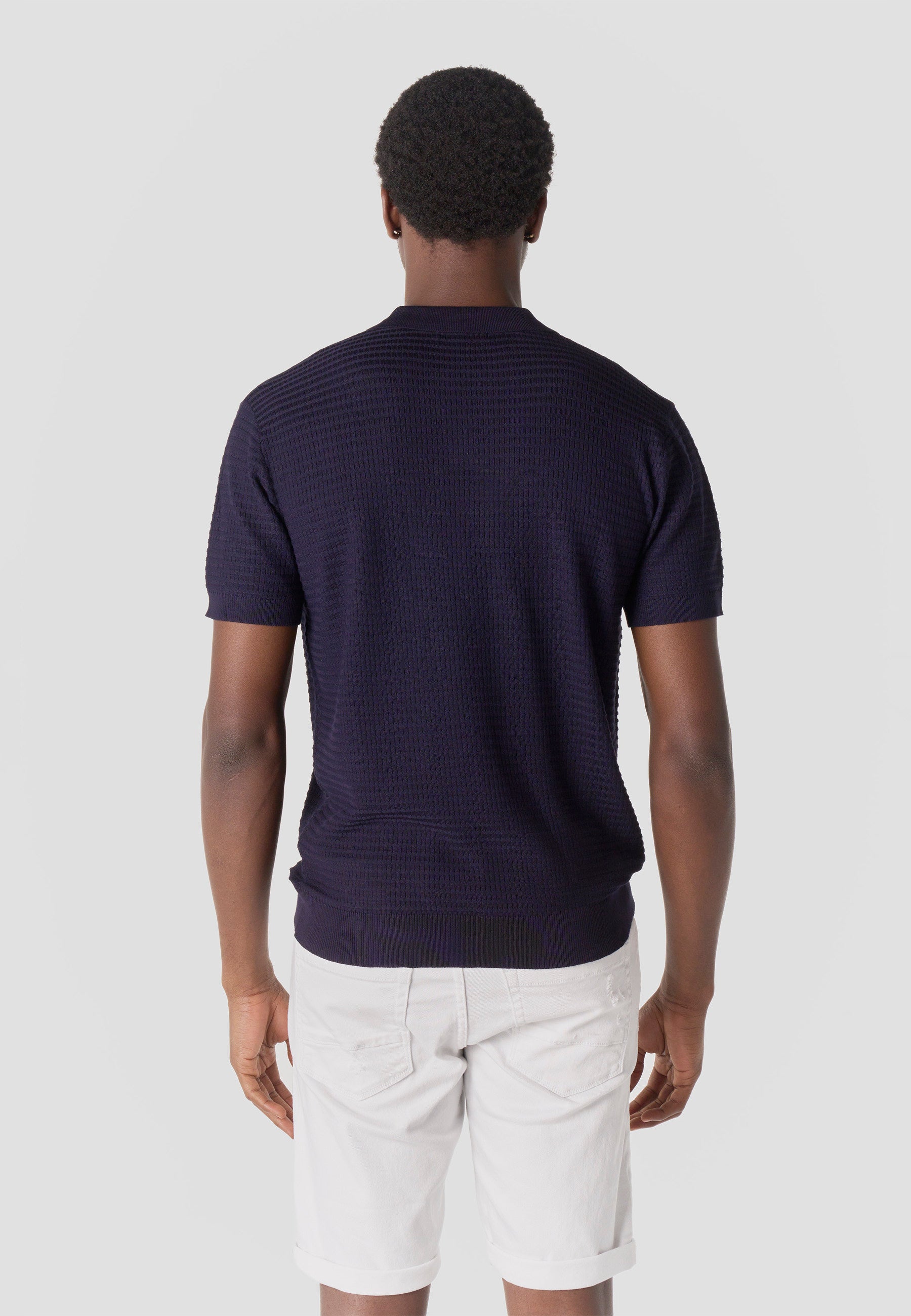 Polo Hombre Manga Corta Punto Estructura Cuello Abierto – Koroshi 2611PC47