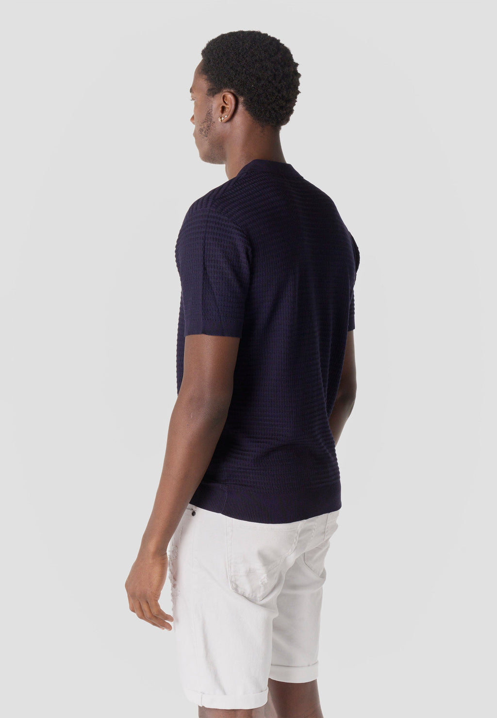 Polo Hombre Manga Corta Punto Estructura Cuello Abierto – Koroshi 2611PC47