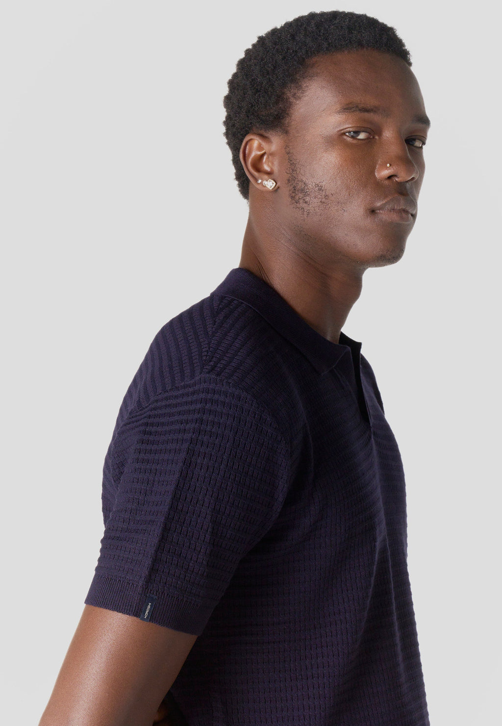 Polo Hombre Manga Corta Punto Estructura Cuello Abierto – Koroshi 2611PC47