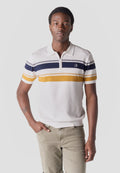 Polo Hombre Manga Corta Punto Media Cremallera Rayas – Koroshi 2611PC49