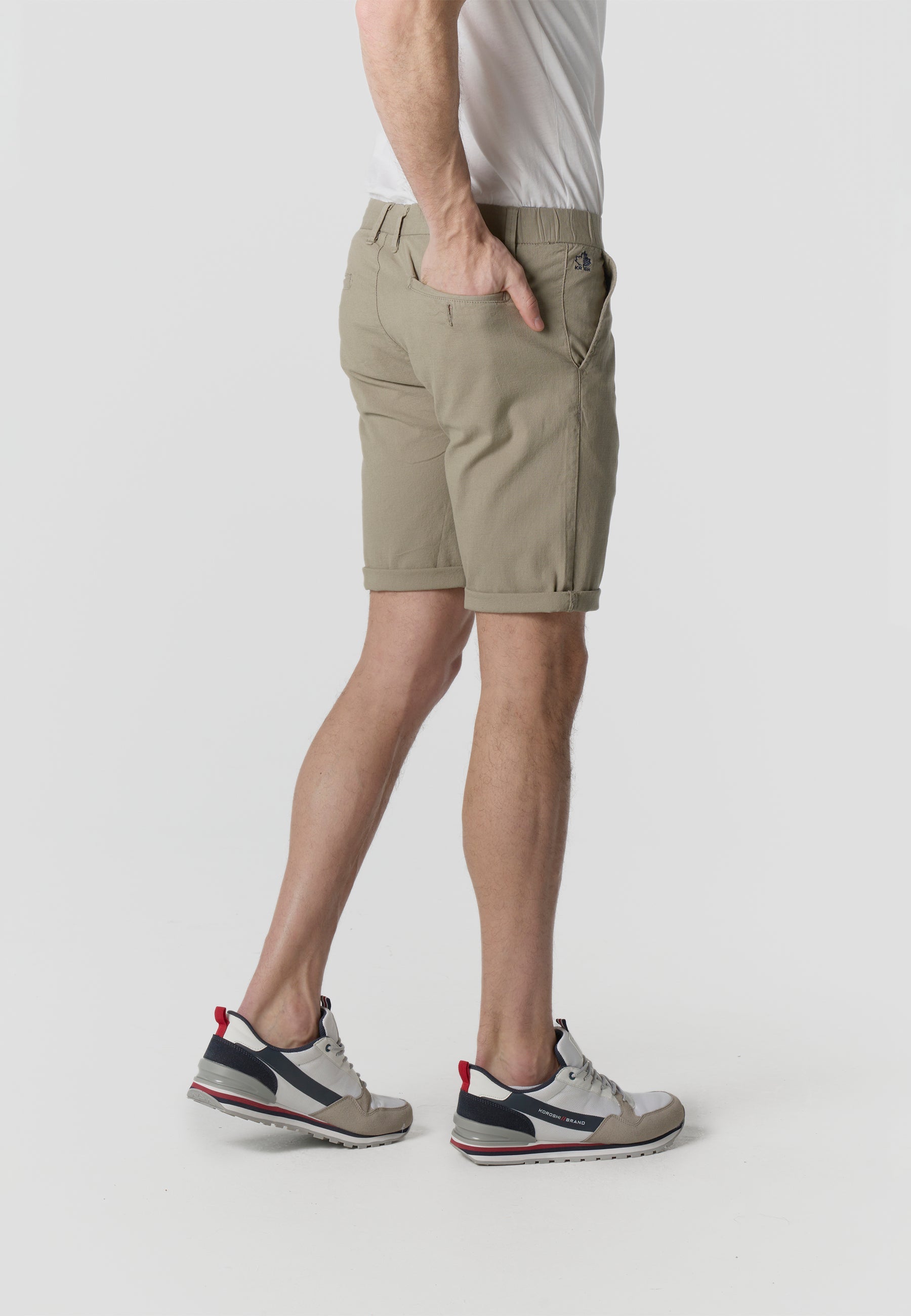 Bermuda Hombre Chino Algodón Lino Regular – Koroshi 2611PS06