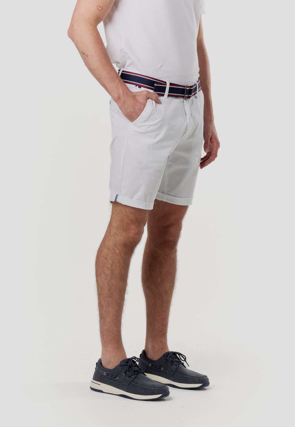 Bermuda Hombre Chino Náutico con Cinturón – Koroshi 2611PS07