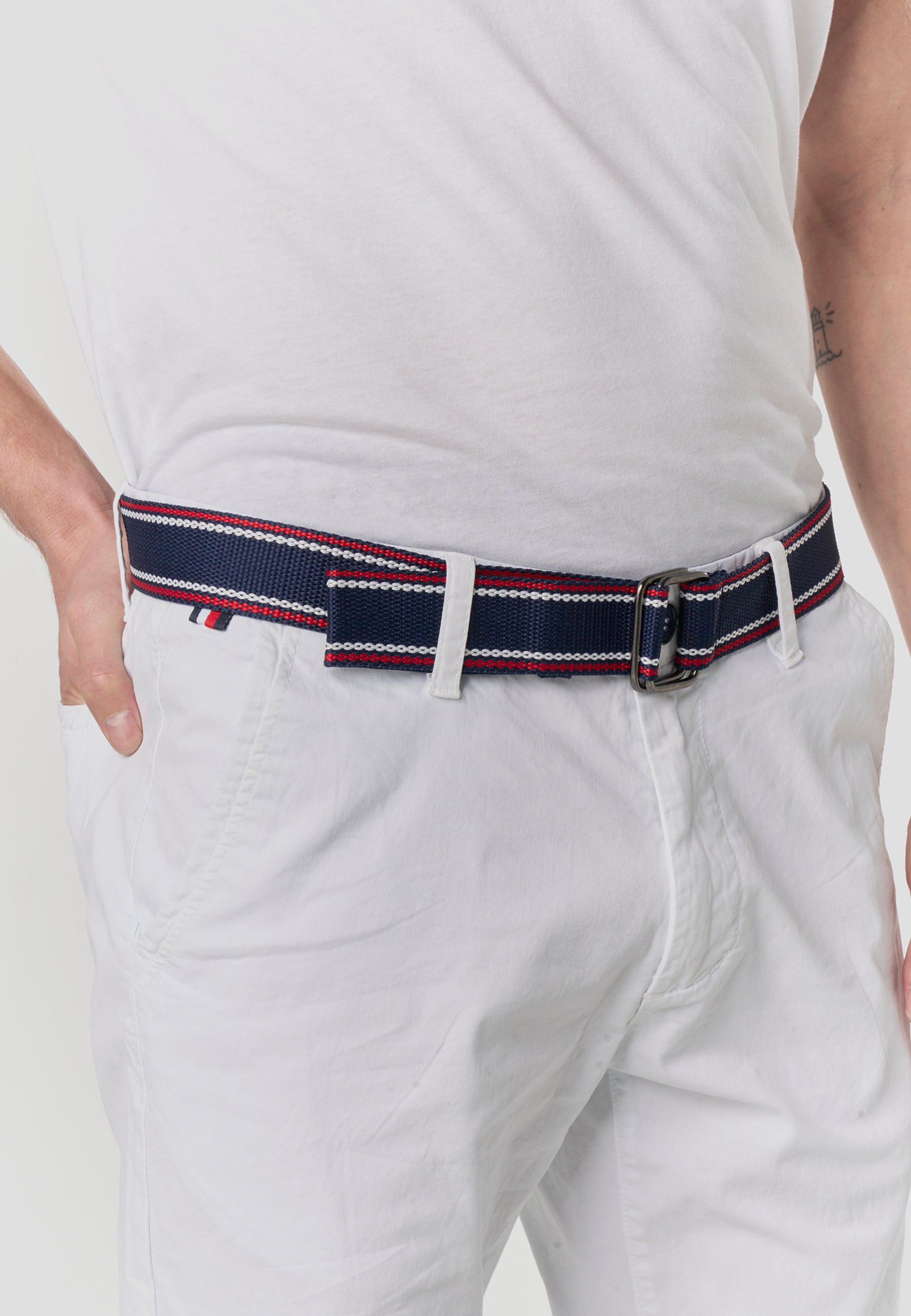Bermuda Hombre Chino Náutico con Cinturón – Koroshi 2611PS07