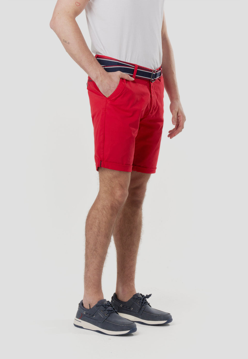 Bermuda Hombre Chino Náutico con Cinturón – Koroshi 2611PS07