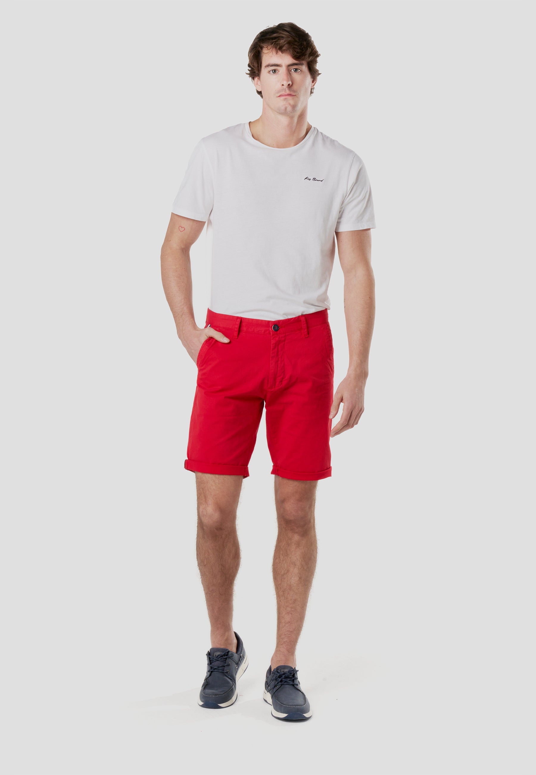 Bermuda Hombre Chino Náutico con Cinturón – Koroshi 2611PS07