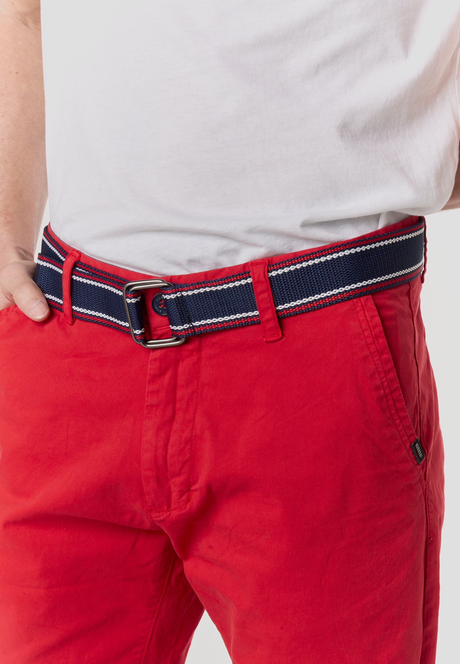 Bermuda Hombre Chino Náutico con Cinturón – Koroshi 2611PS07