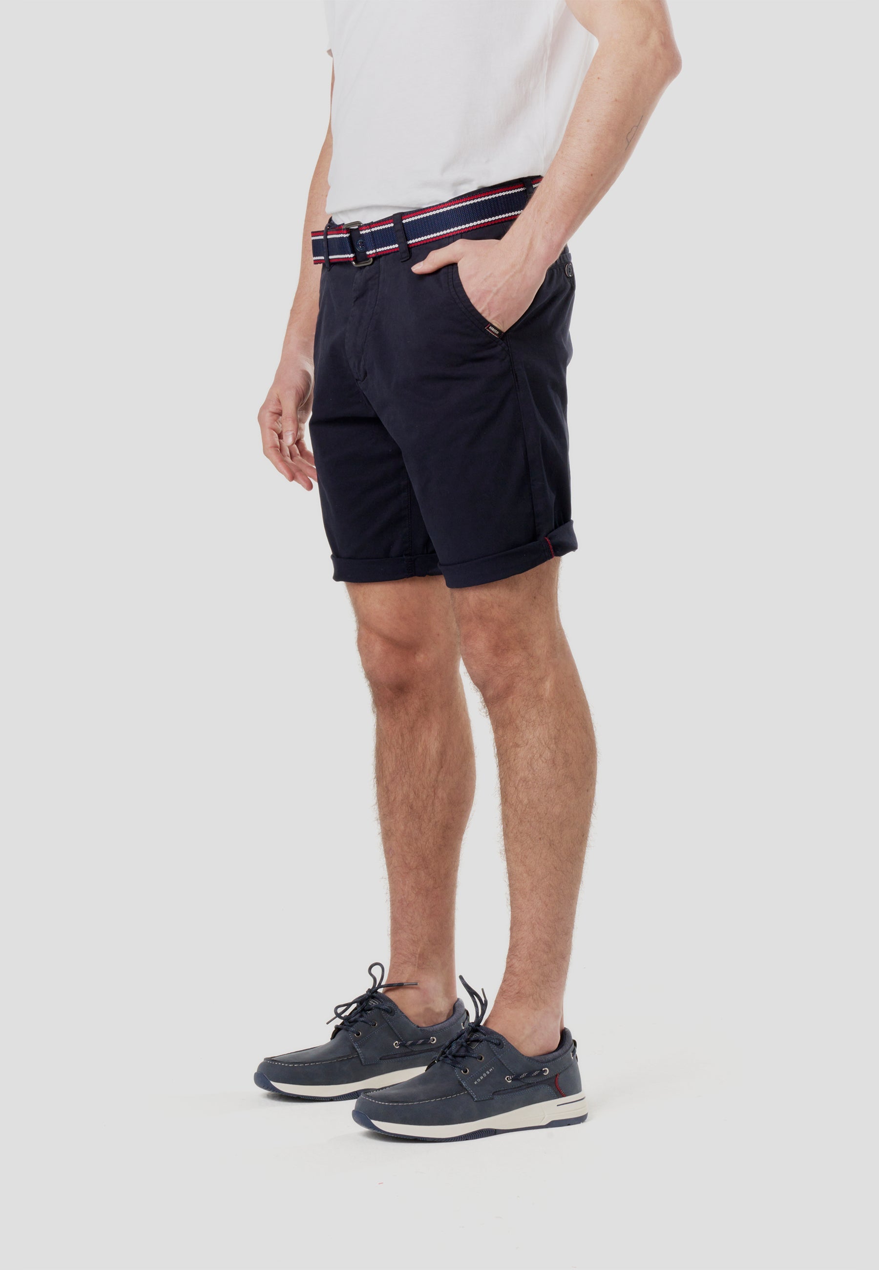 Bermuda Hombre Chino Náutico con Cinturón – Koroshi 2611PS07
