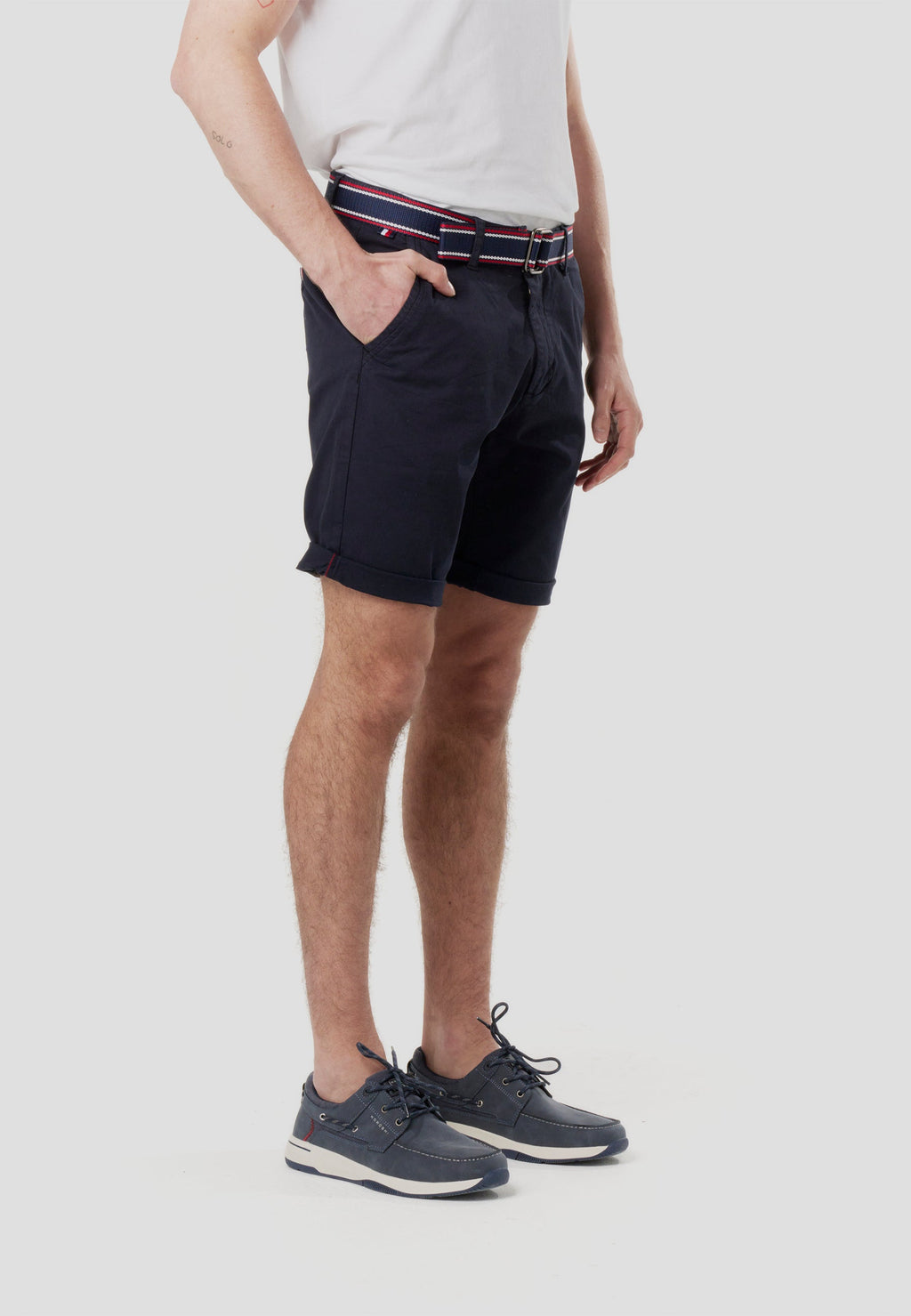 Bermuda Hombre Chino Náutico con Cinturón – Koroshi 2611PS07