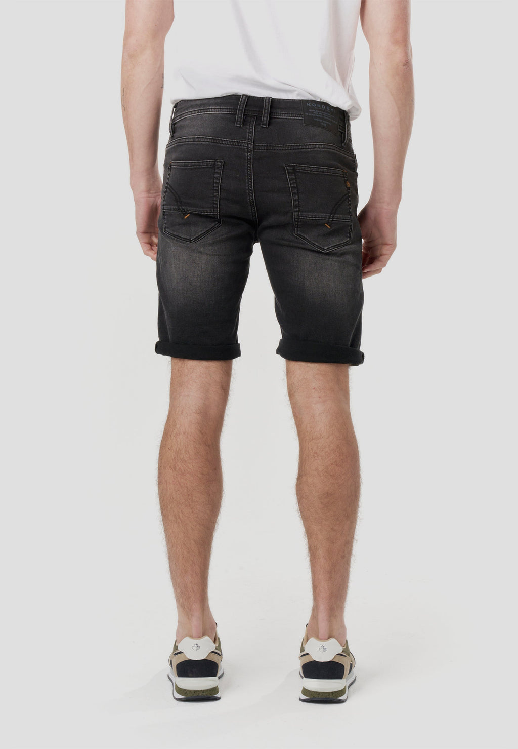 Bermuda Hombre Denim Knit Regular Negro – Koroshi 2611PS18