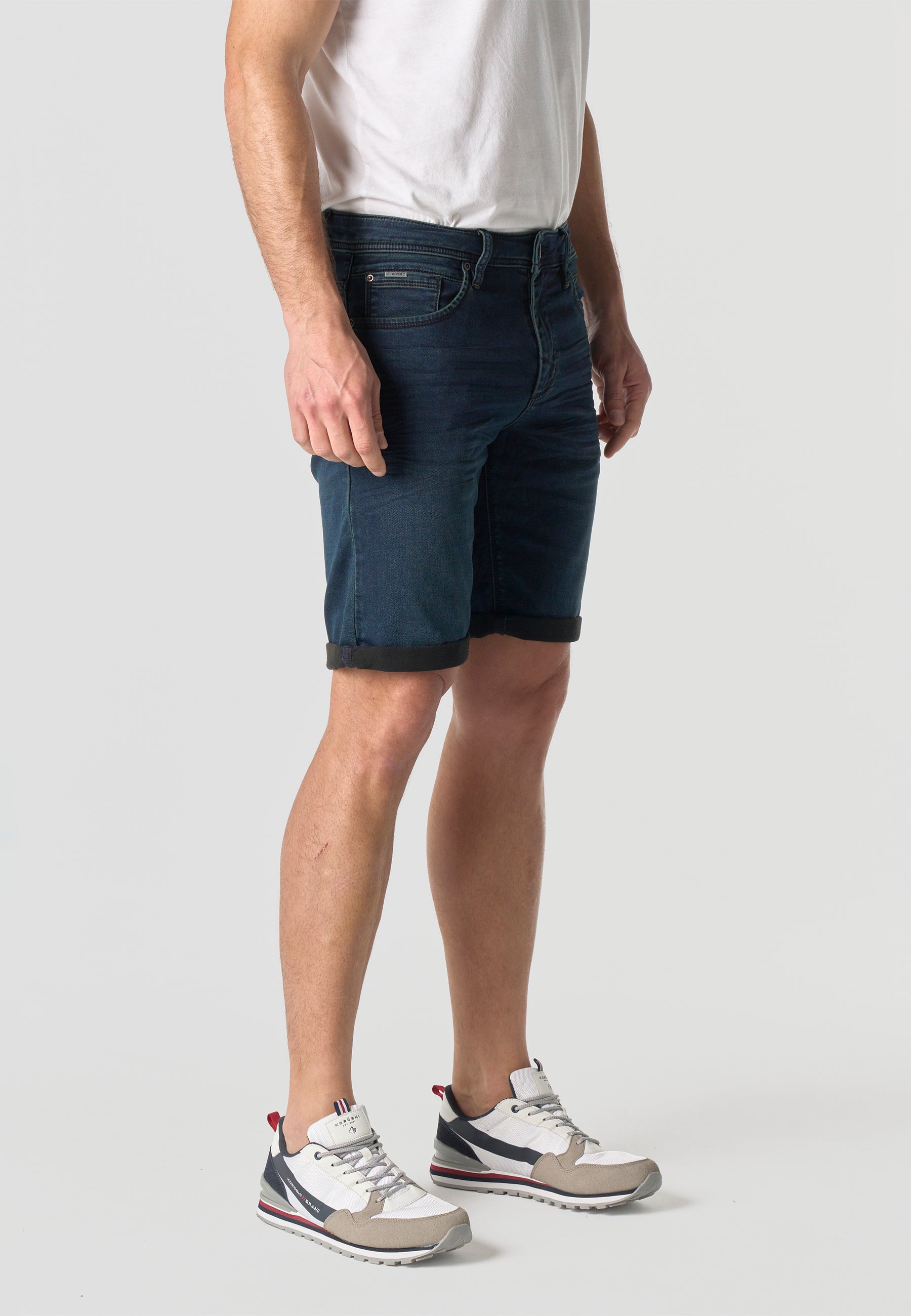 Bermuda Hombre Denim Knit Regular Azul Oscuro – Koroshi 2611PS19