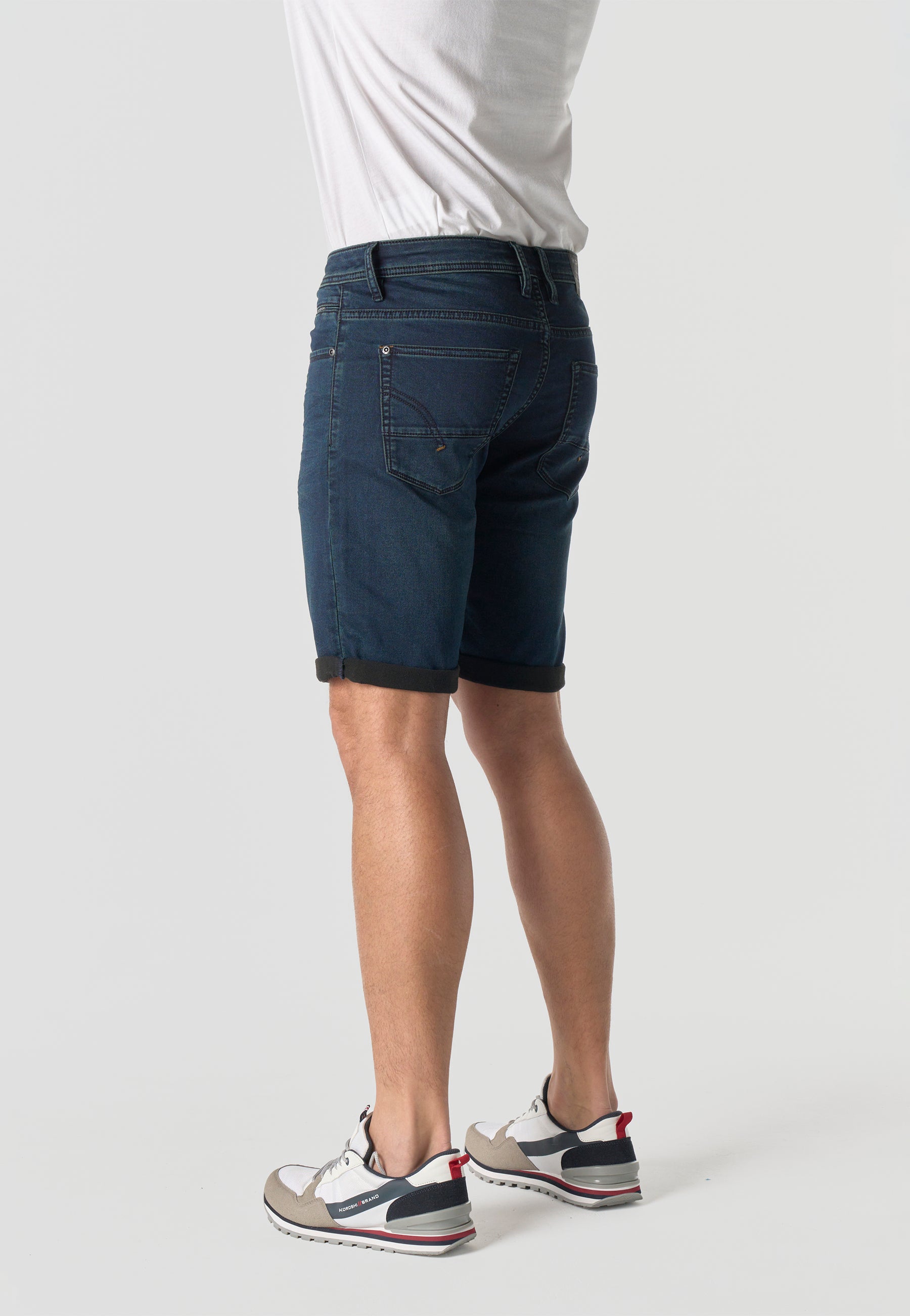 Bermuda Hombre Denim Knit Regular Azul Oscuro – Koroshi 2611PS19